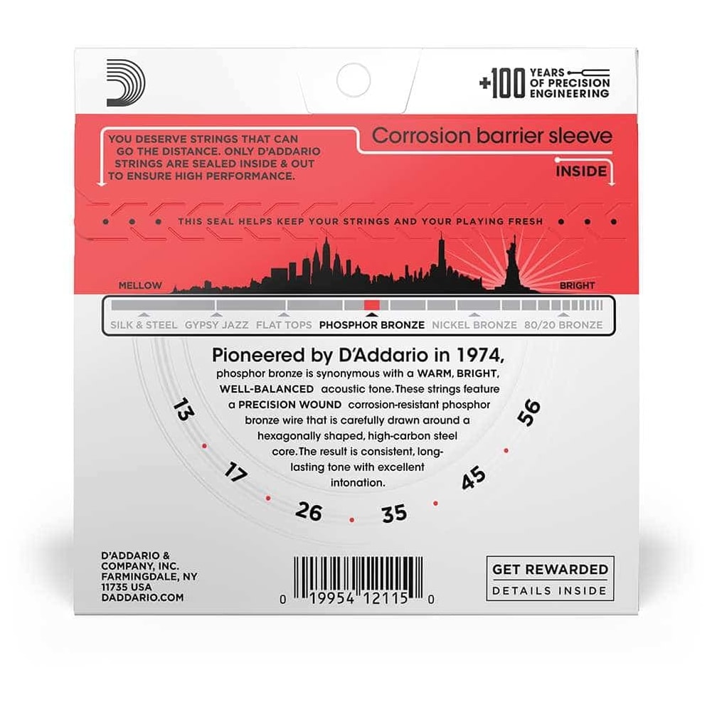 D’Addario - D’Addario EJ17 - Acoustic Phosphor Bronze 013-056 - 2