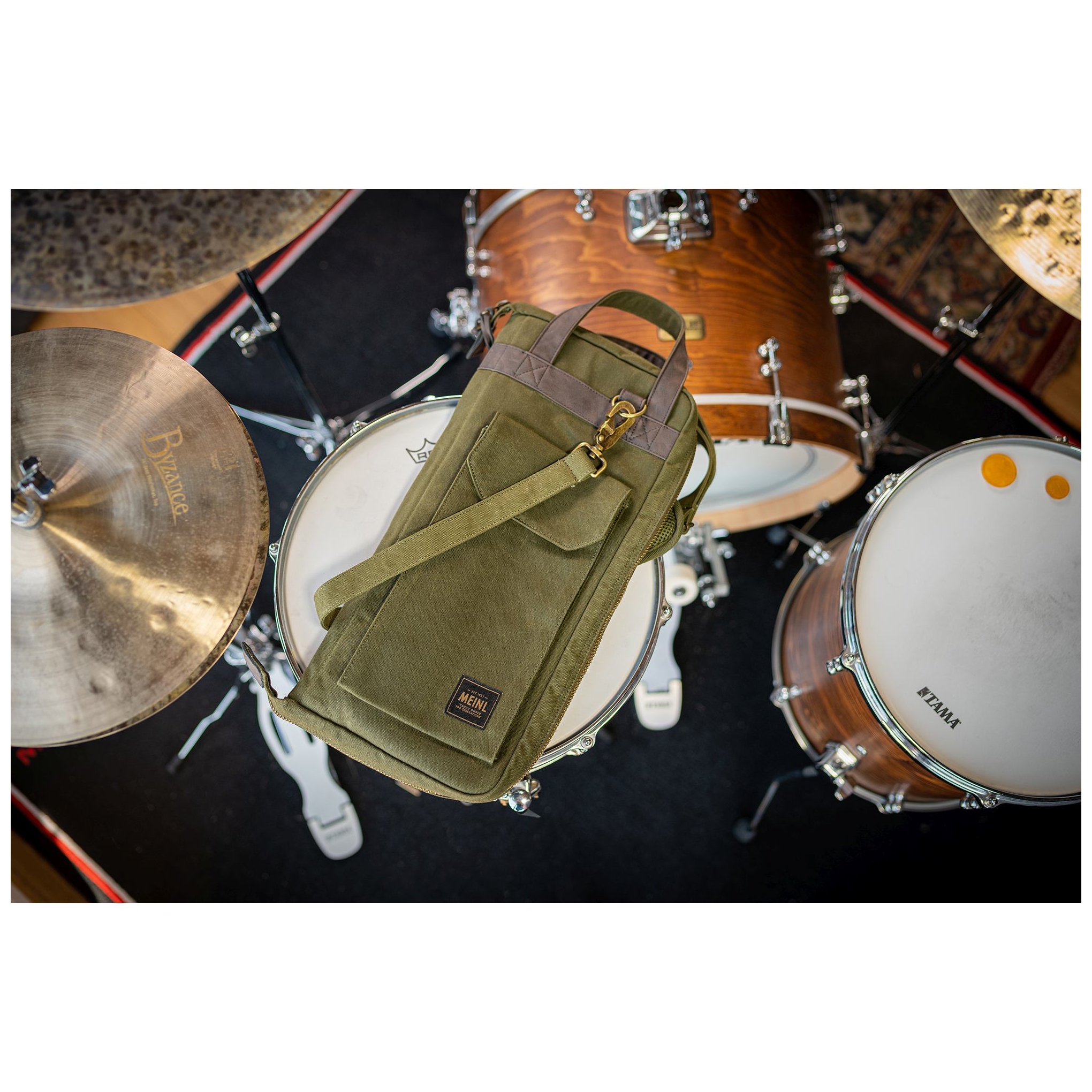 Image of Meinl cymbals mwsgr canvas collection stick bag, forrest green 10028398 6