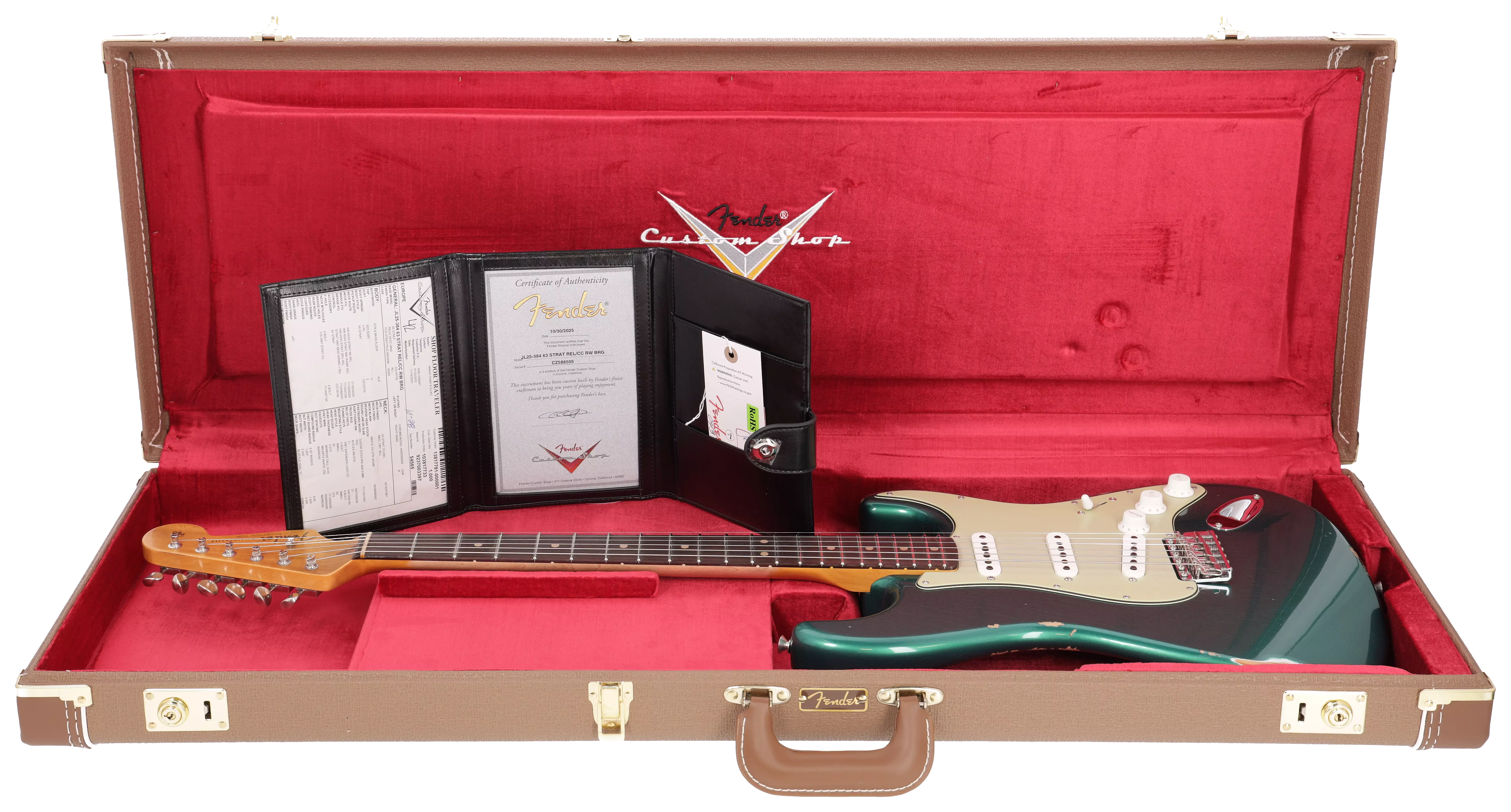Fender Custom Shop 1963 Stratocaster Relic Aged British Racing Green Metallic #3 17