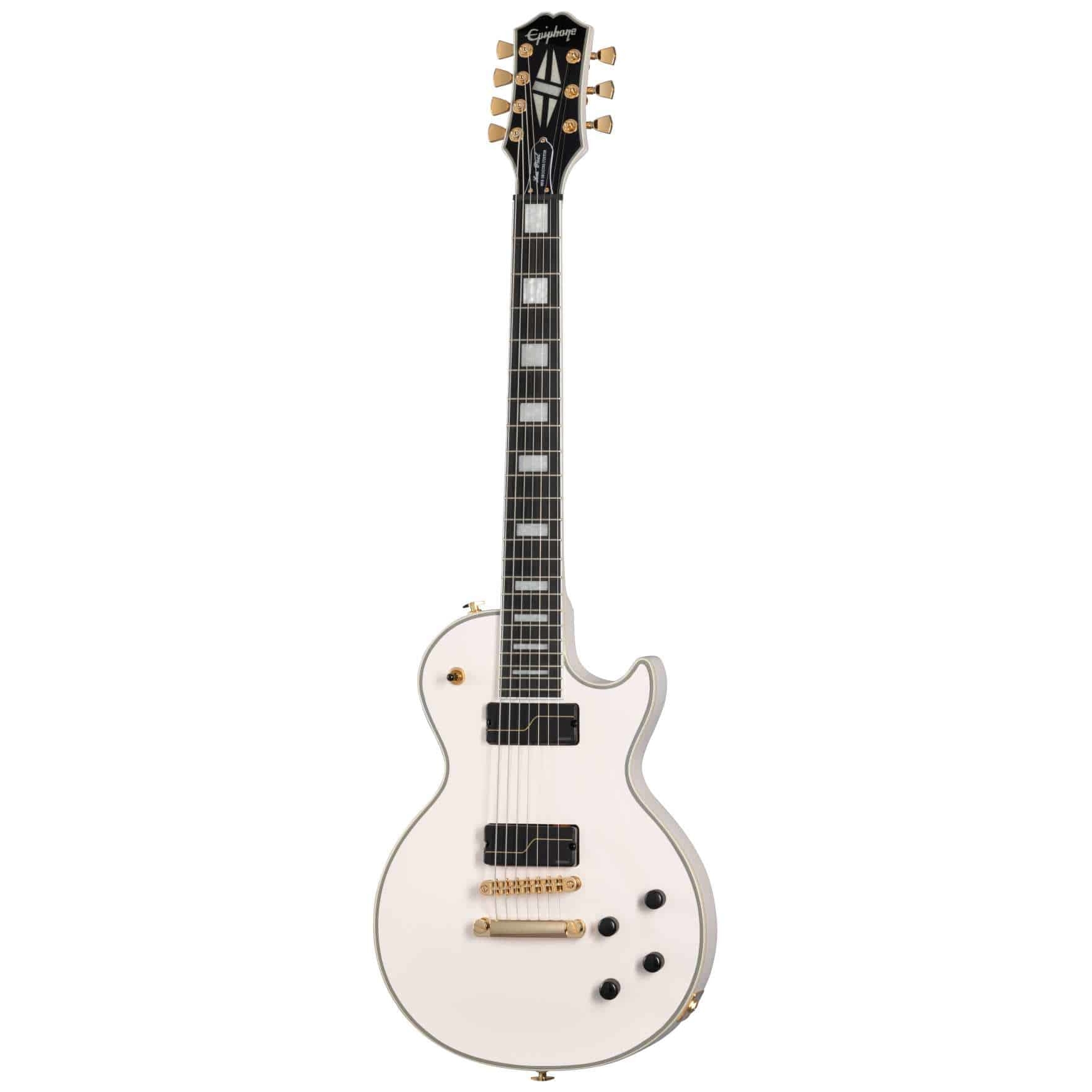 Image of Epiphone les paul custom matt heafy 7 string gh wh 10028383 0
