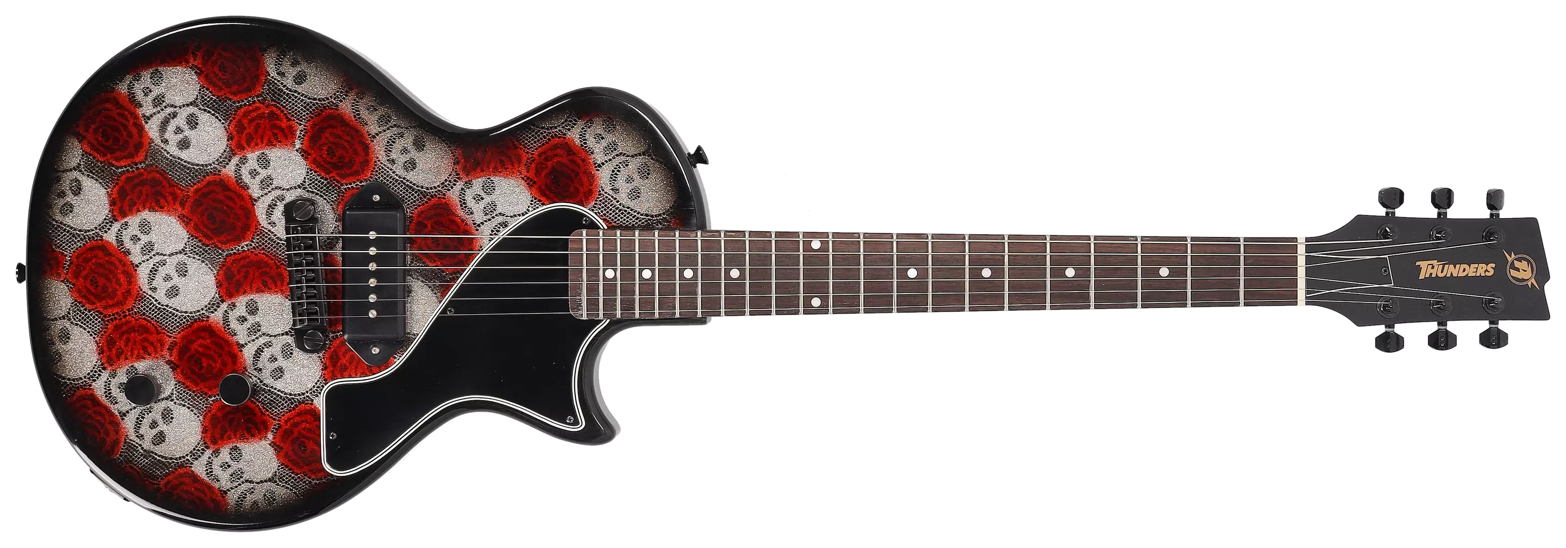 Rock N Roll Relics Thunders SC Skull + Roses Lace Art 1