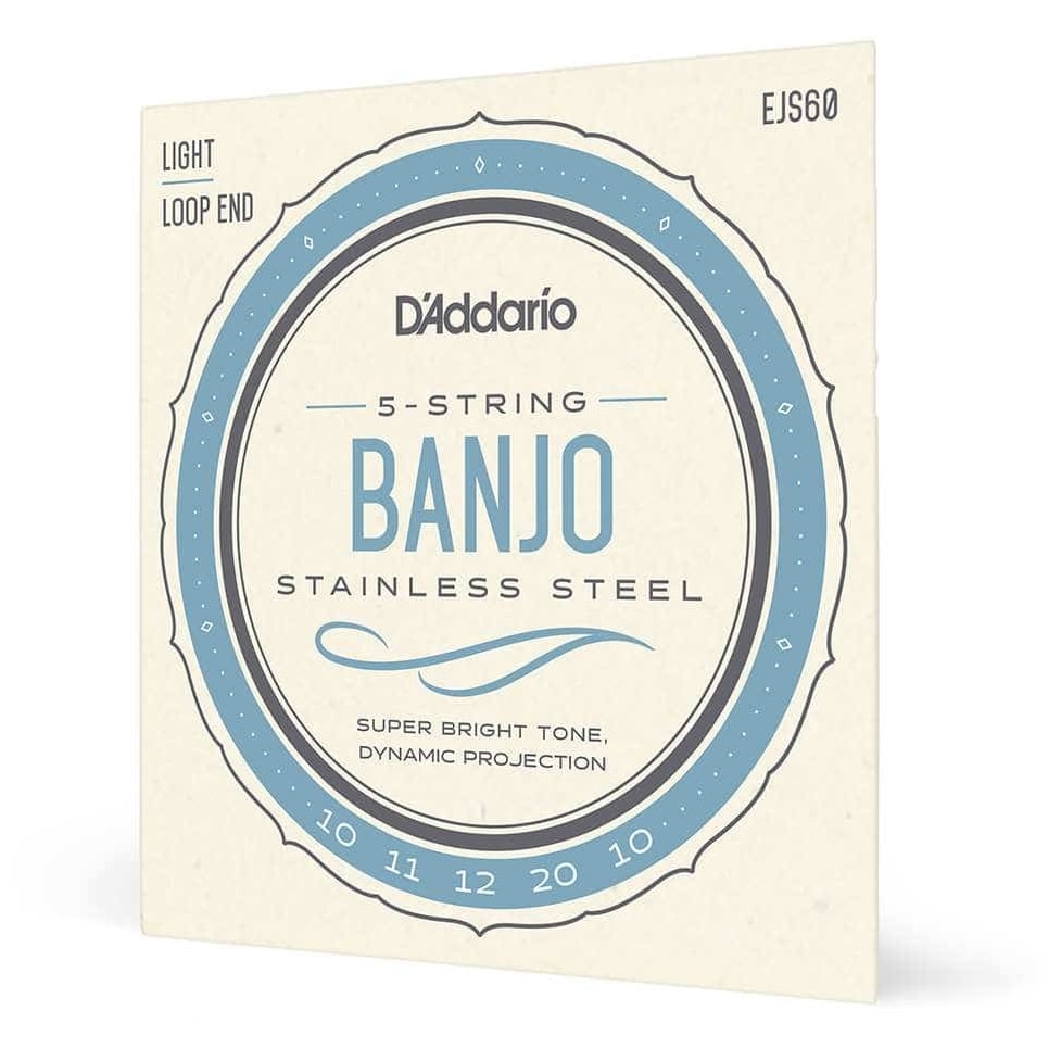 D’Addario - D’Addario EJS60 - 5-String Banjo Stainless Steel 009-020 - 4
