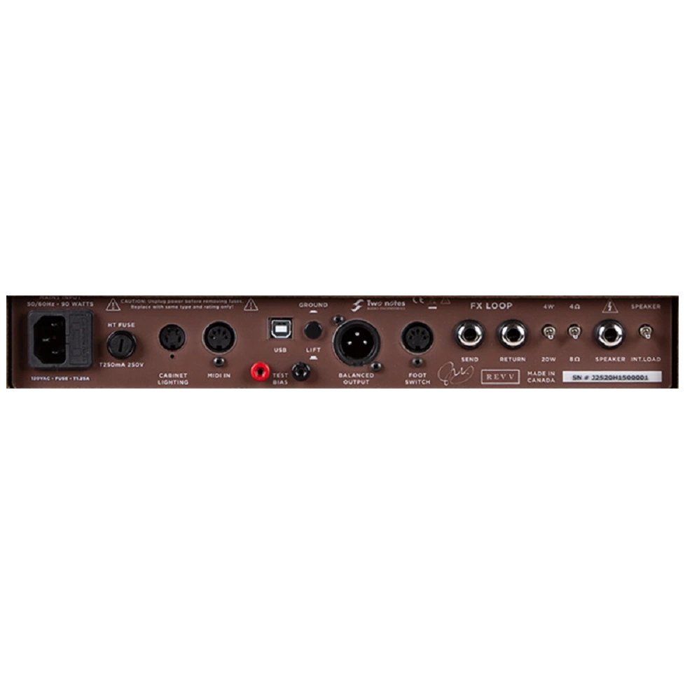 Revv Amplification D20 Joey Landreth Edition Brown Face Head 2