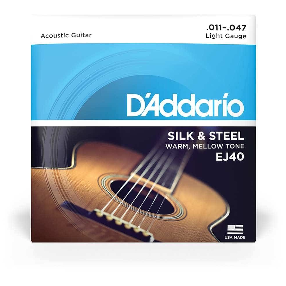 D’Addario - D’Addario EJ40 - Acoustic Folk Guitar Silk Steel 011-047