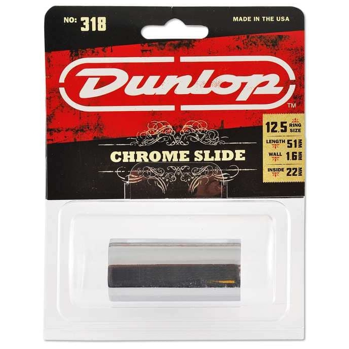 Dunlop - Dunlop XL Chrome Steel Slides - 2,2 x 2,5 x 5,1 cm - 2