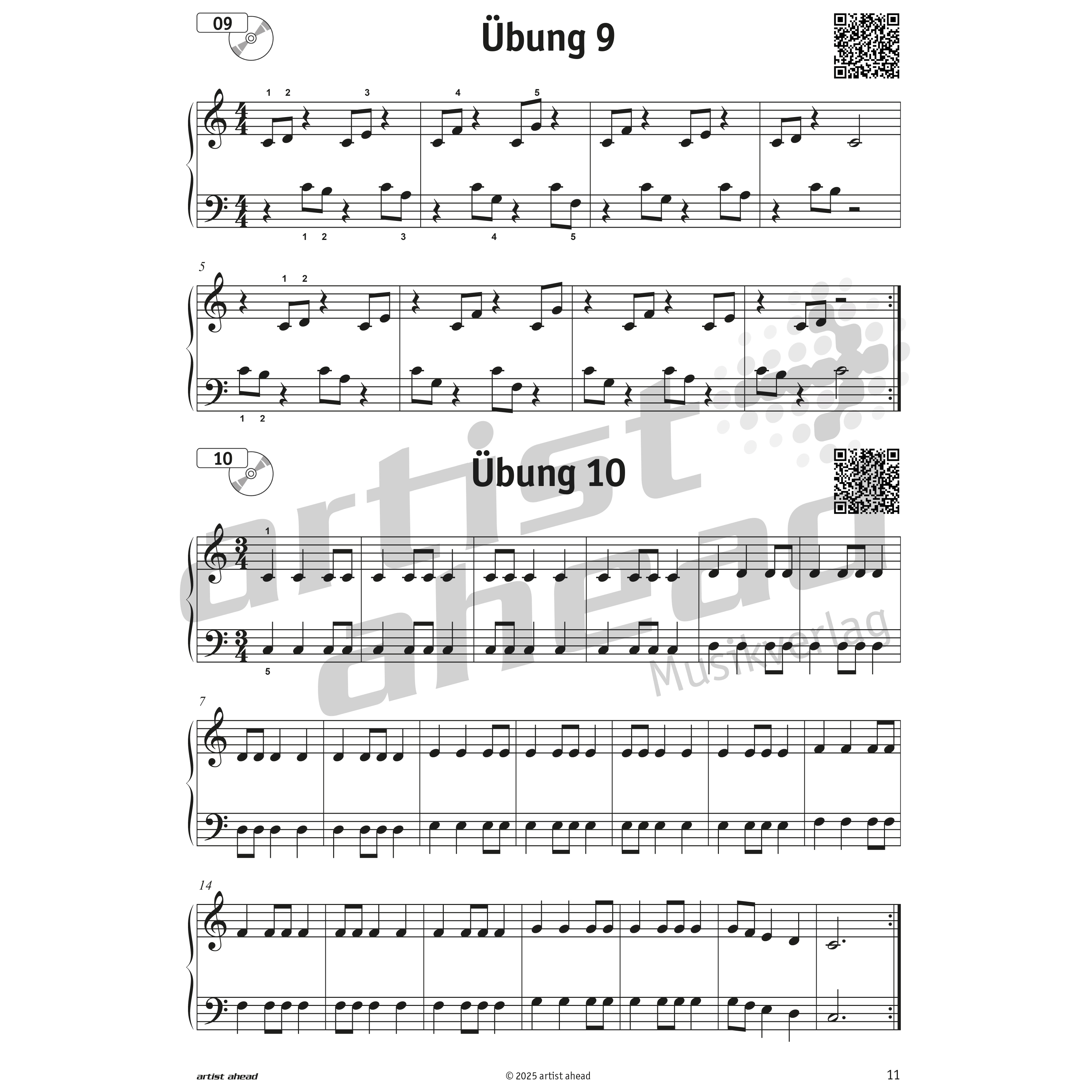 Artist Ahead 66 leichte Fingerübungen in C-Dur für Klavier - Elmar Mihm 5