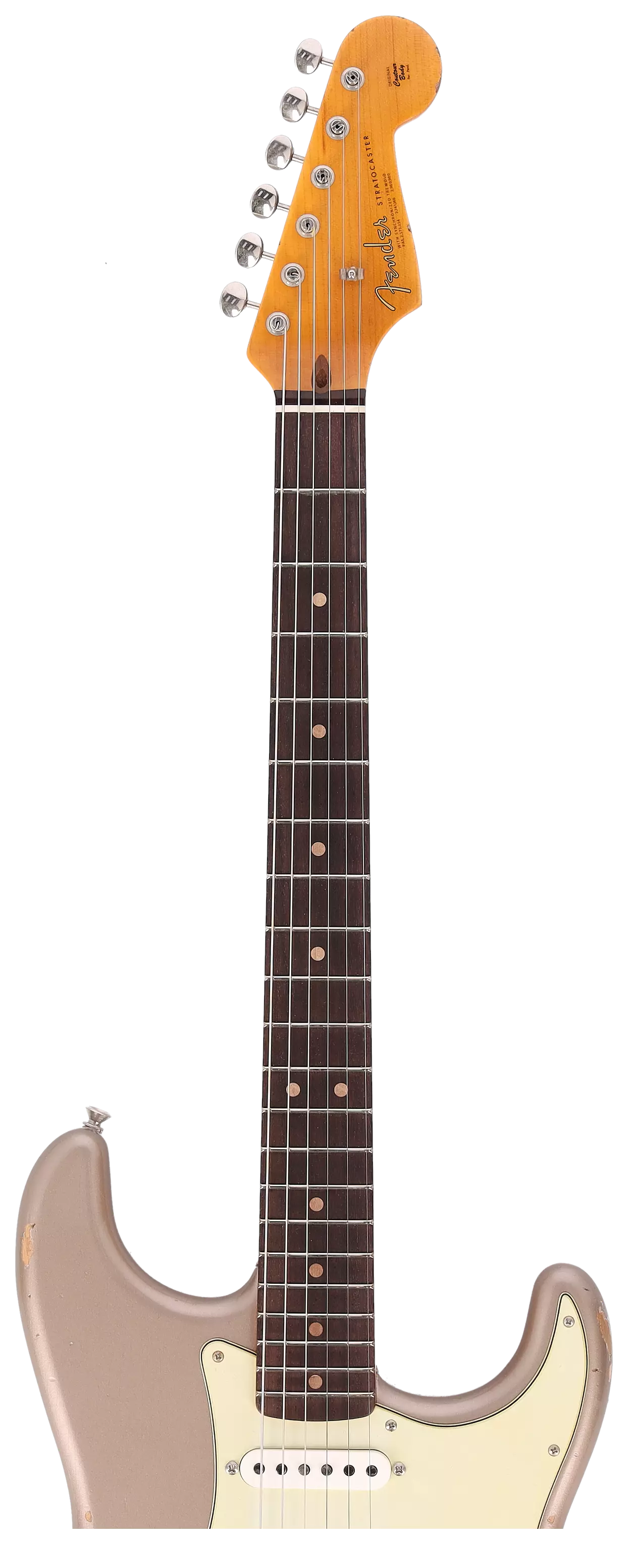 Fender Custom Shop 1963 Stratocaster Relic Aged Shoreline Gold Metallic 5