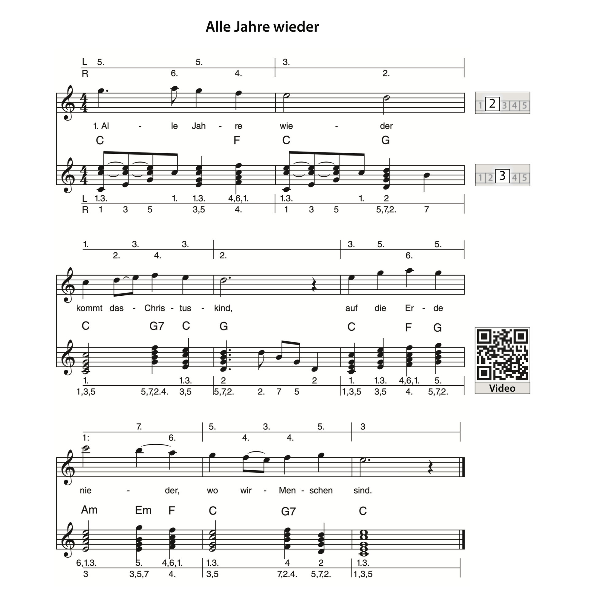  Weihnachtslieder aus alles Welt für Kalimba (17 Töne, C-Dur) 3