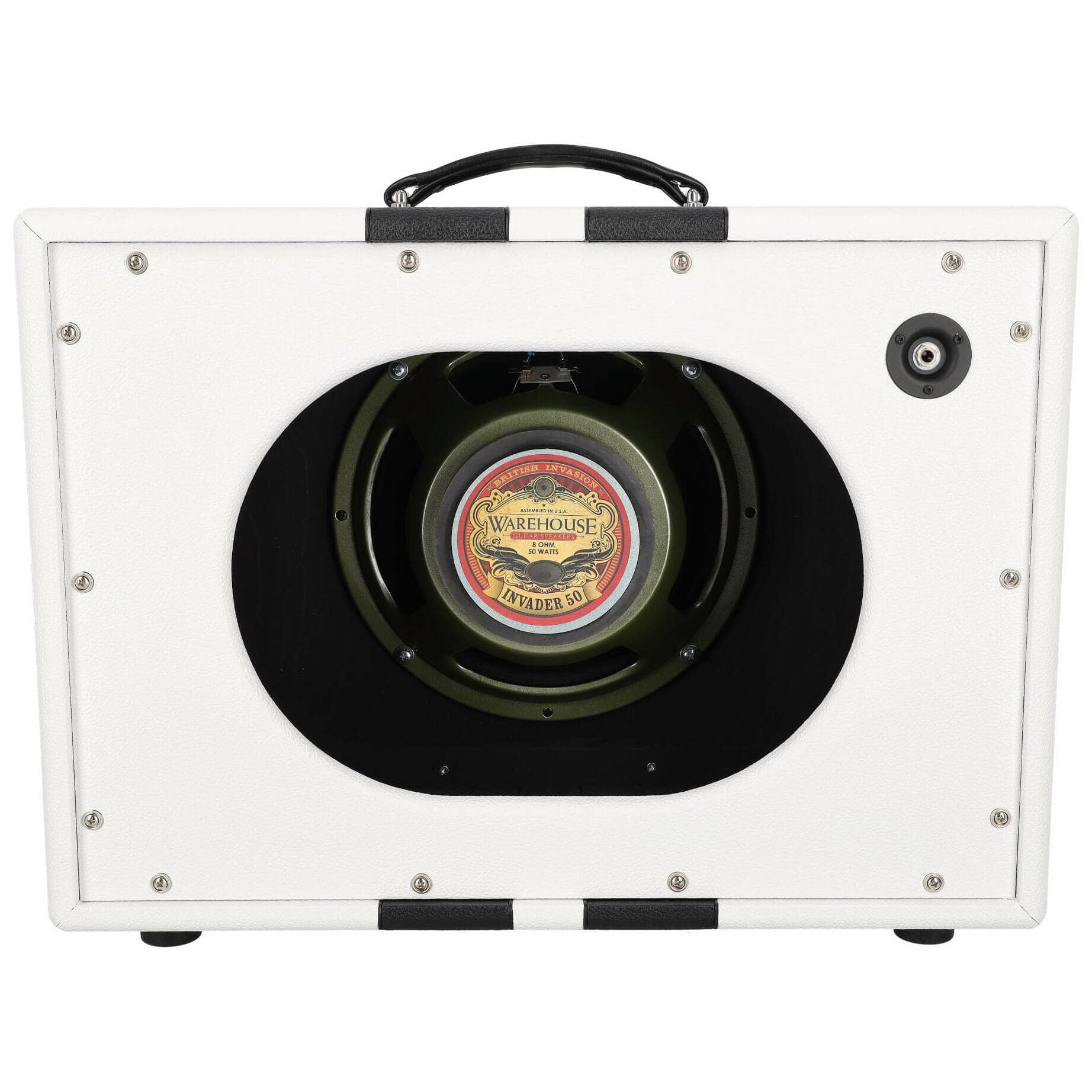 Hook Amplification 1x12 Wizard Cabinet WGS Oval White Black Stripes 3
