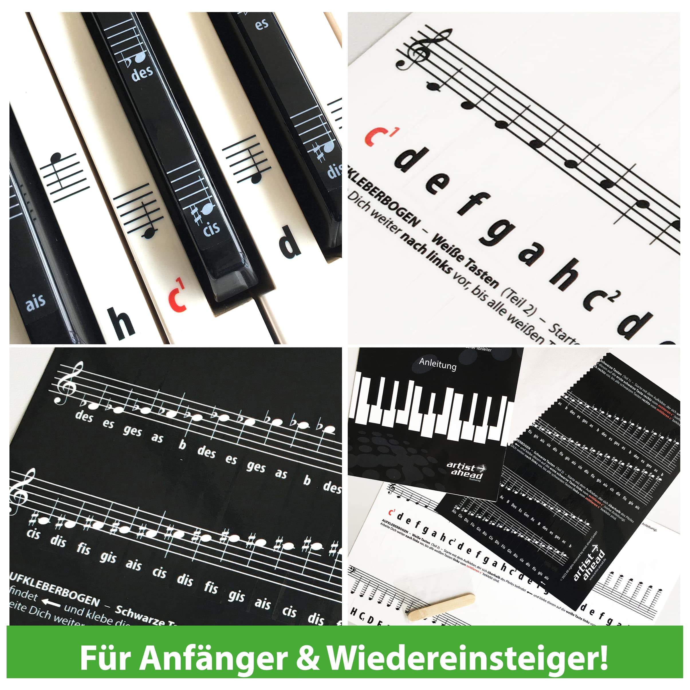 Artist Ahead Tastenaufkleber für Klavier & Keyboard! 2