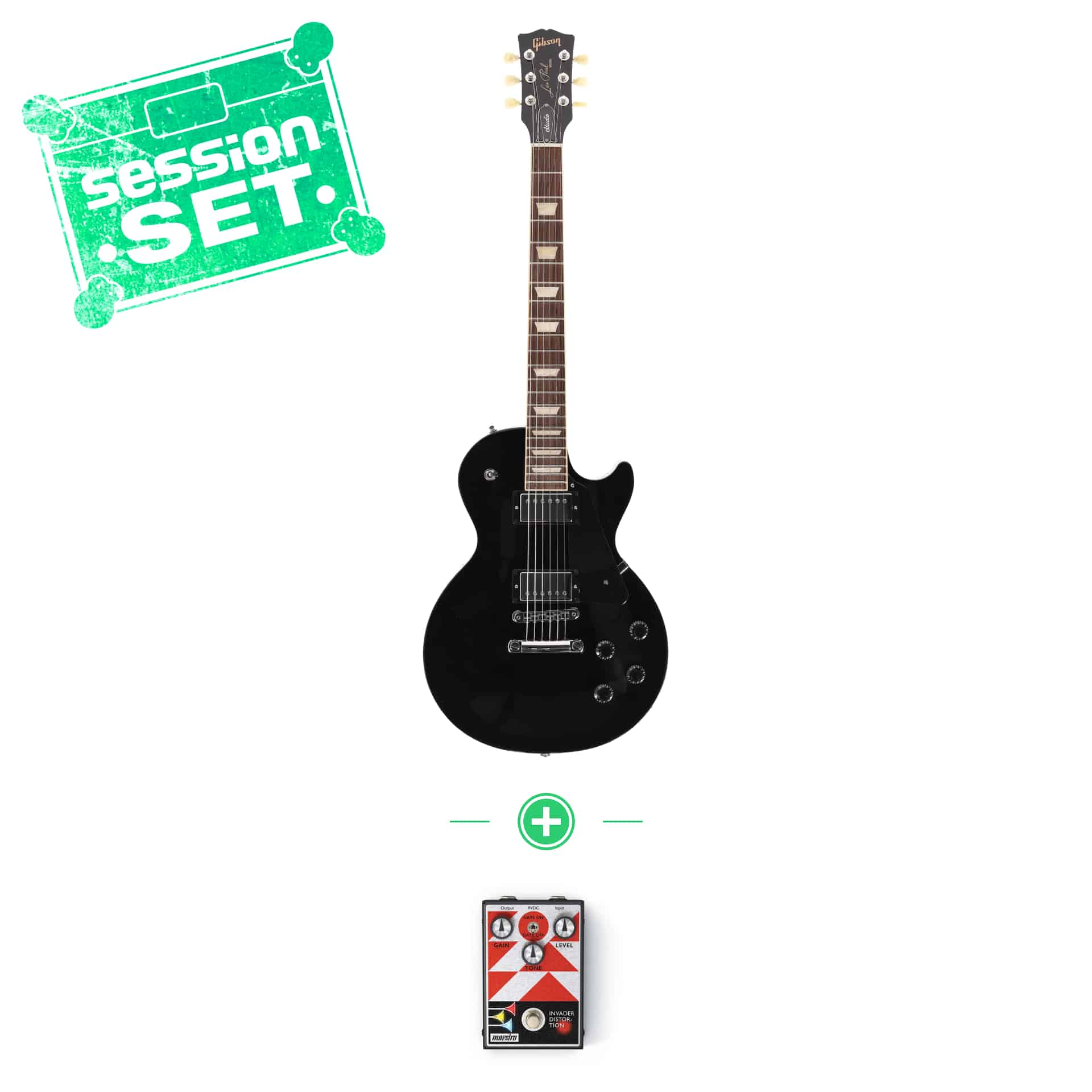 gibson les paul studio eb e gitarren set mit maestro invader pedal 70001080 1