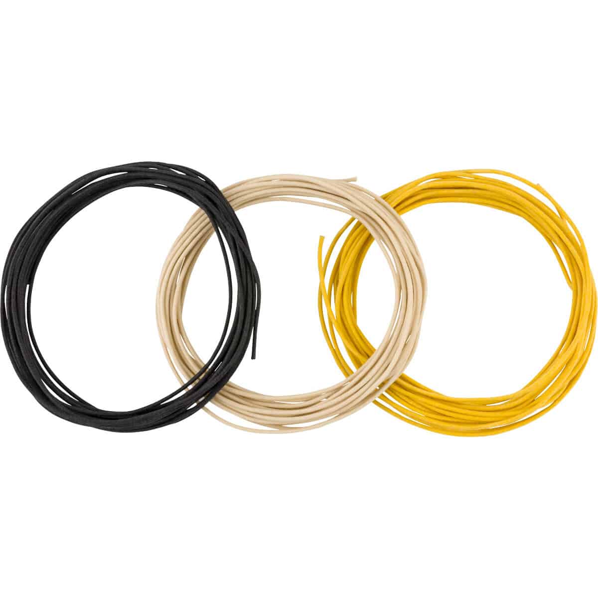 Fender 22 Gauge Cloth Wire Black/White/Yellow 15 FT 3
