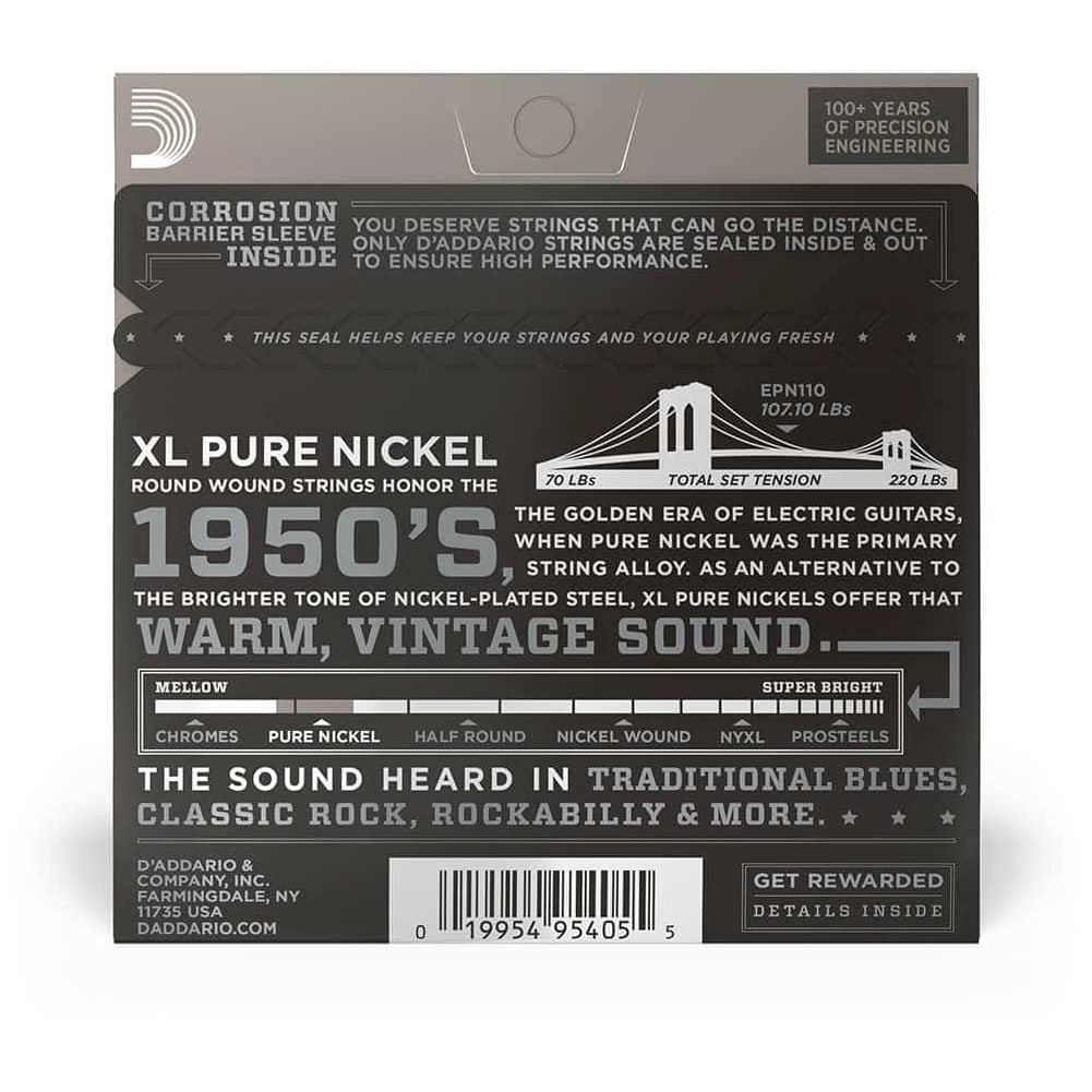 D’Addario - D’Addario EPN110 - XL Electric Pure Nickel 010-045 - 2