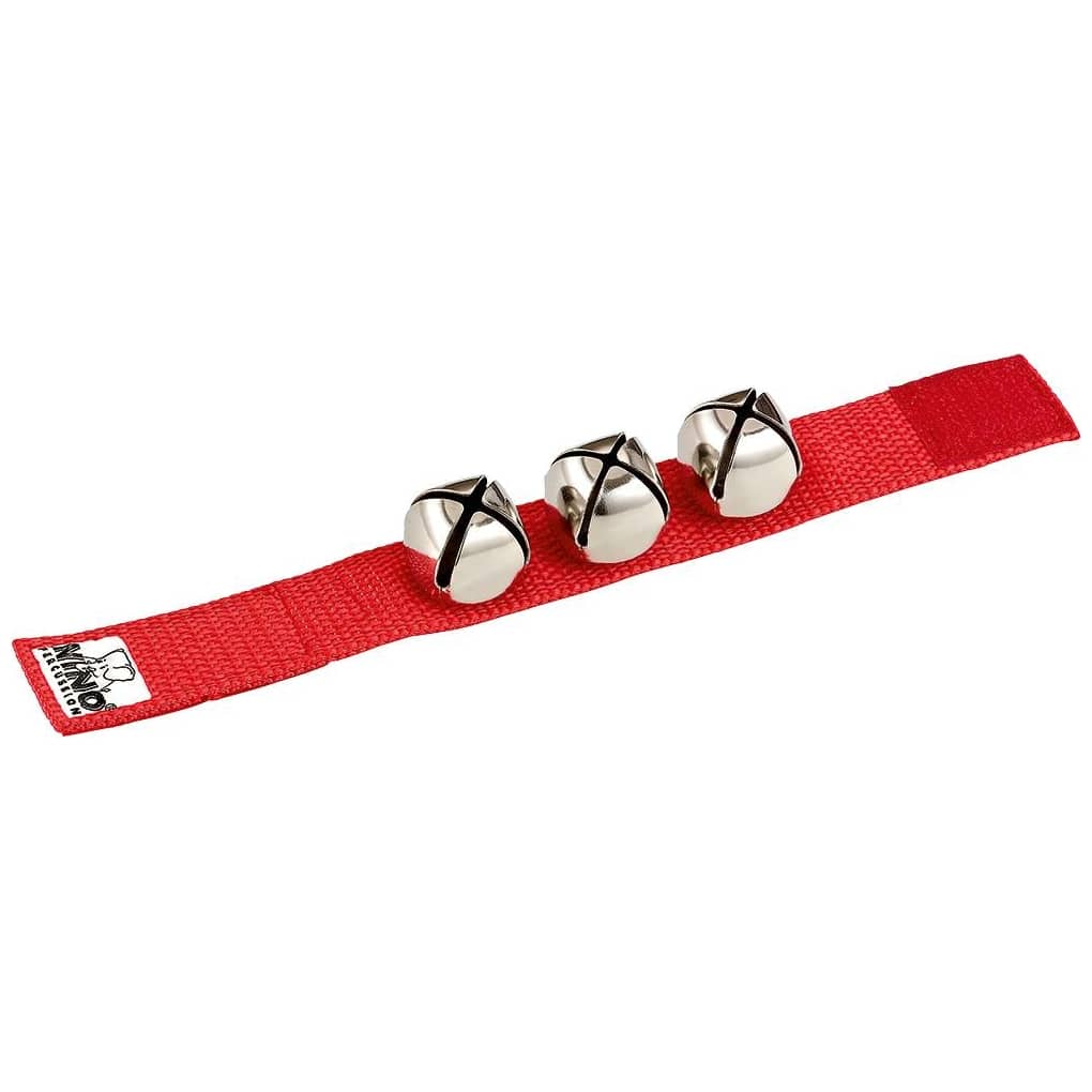 Nino Percussion - Nino Percussion Wrist Bell, 9 Strap, Red