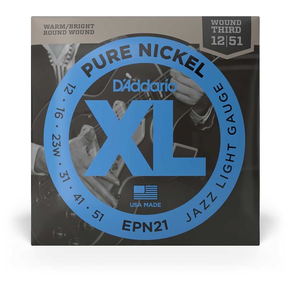 Image of D’addario epn21  xl electric pure nickel  012 052 10009020 0