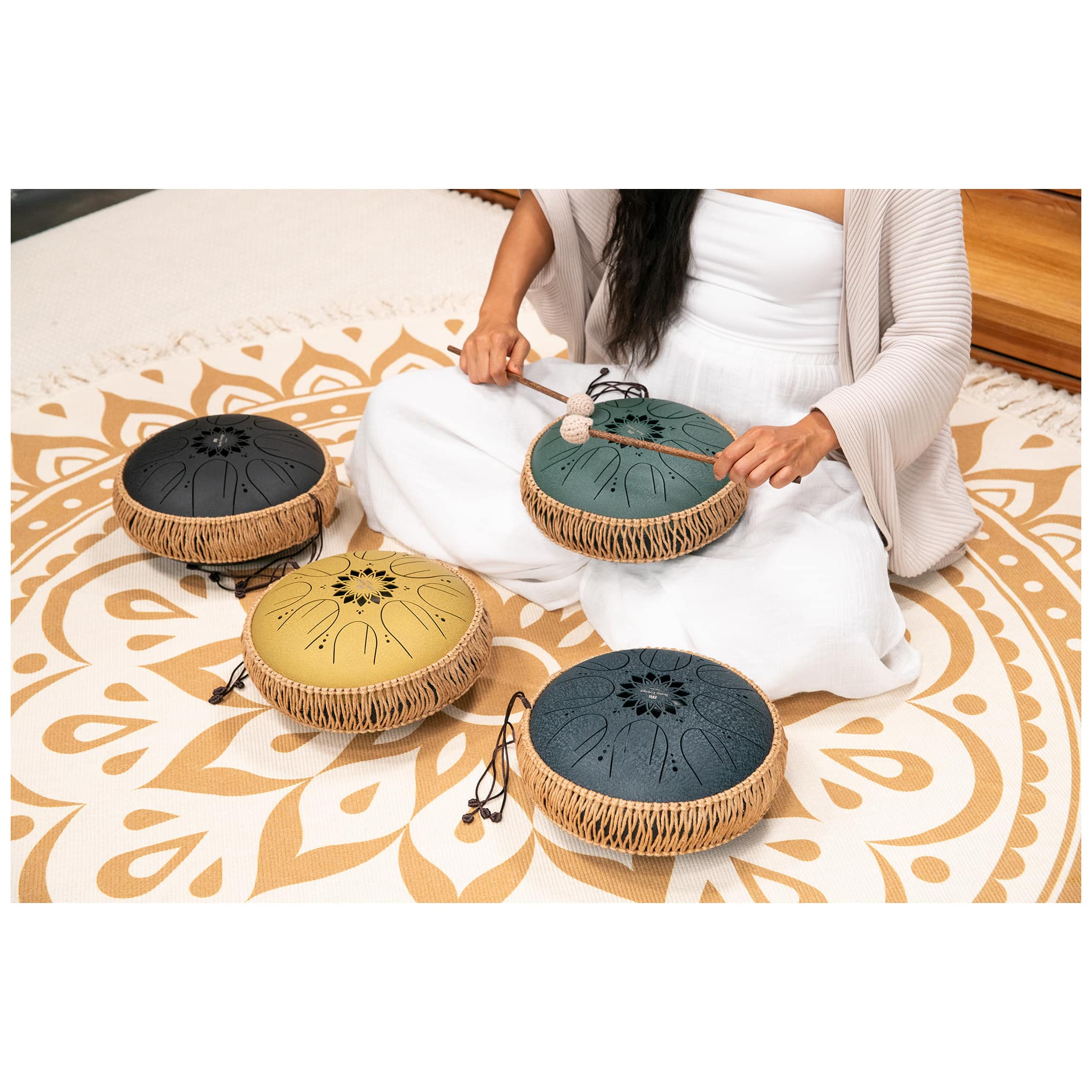 Meinl Sonic Energy MOSTD2NB - Medium Octave Steel Tongue Drum 10", C Moll, 8 Töne, 432 Hz, Navyblau 9
