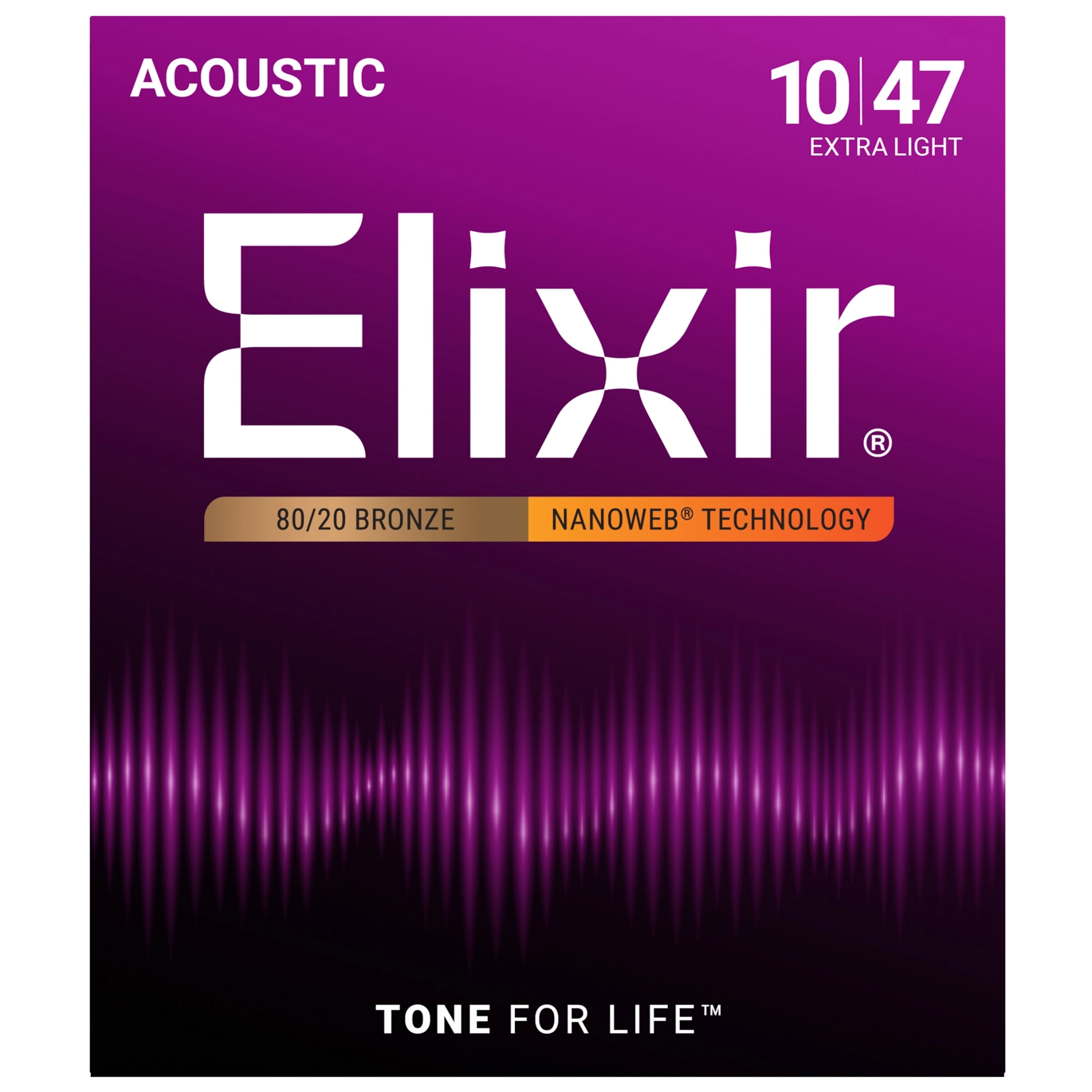 Elixir 11002 Bronze Nanoweb Extra Light | 010-047 2