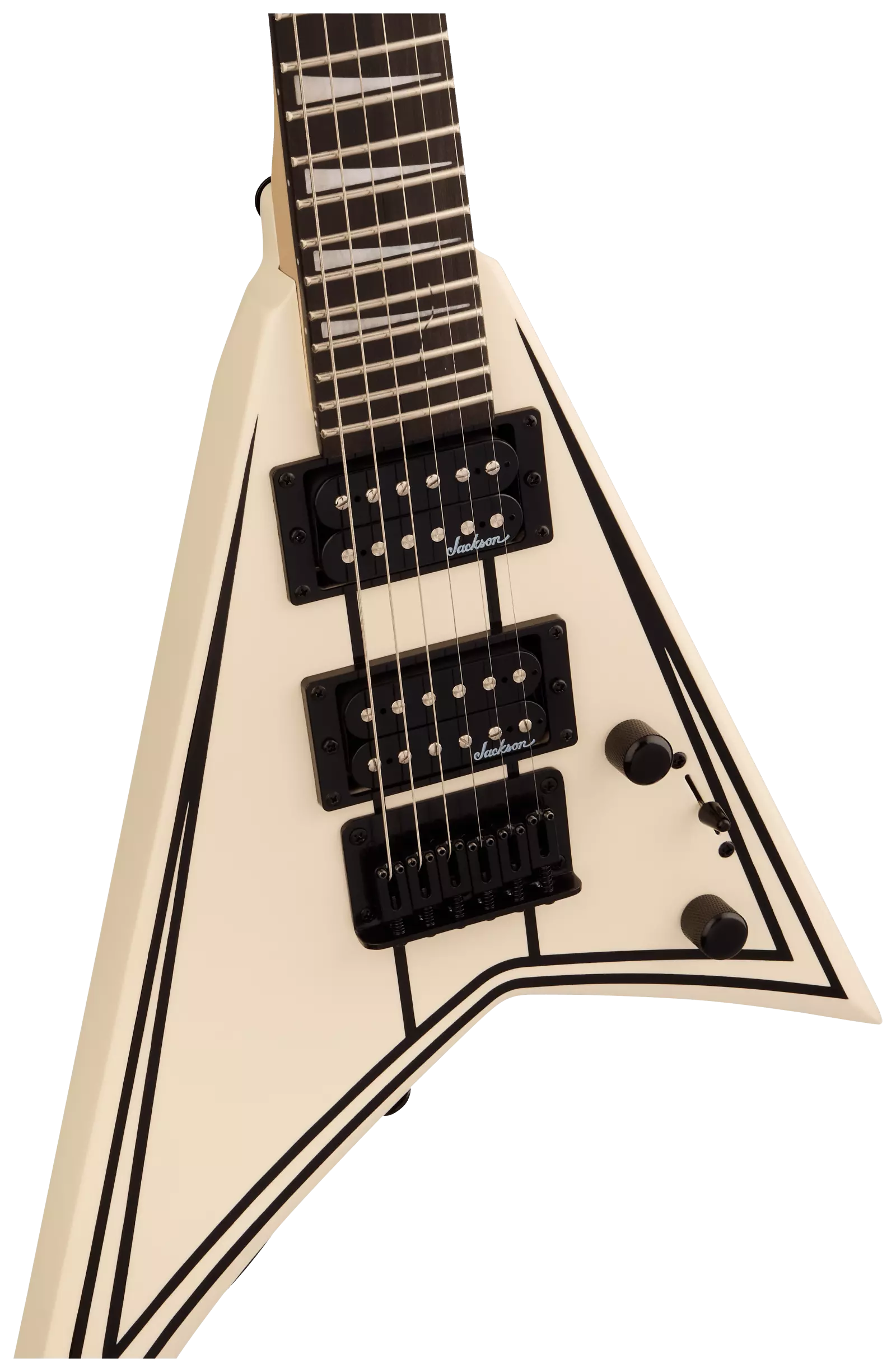 Jackson JS Series RR Minion JS1XM MN Snow White with Black Pin Stripes 5