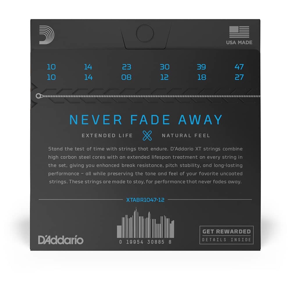 D’Addario - D’Addario XTABR1047-12 - XT 12-String Acoustic 80 20 Bronze 010-047 - 1