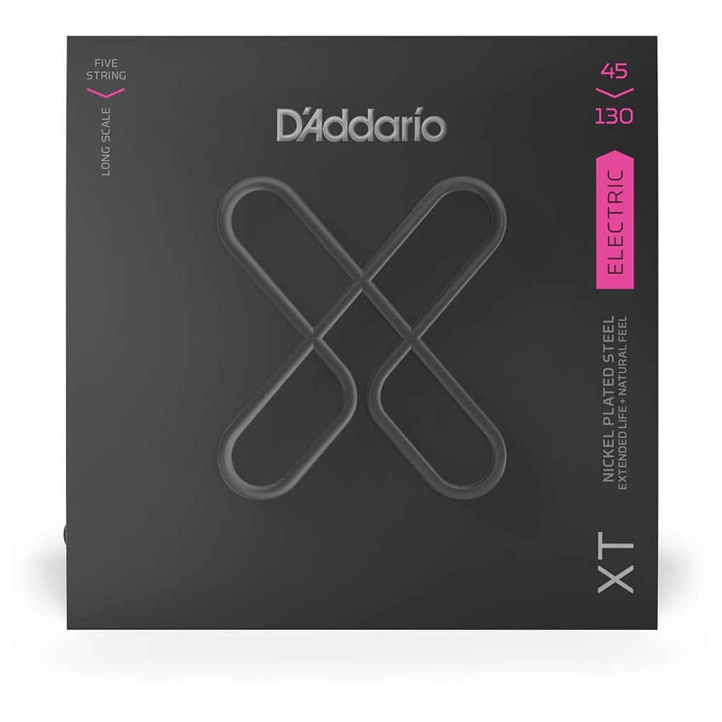 D’Addario - D’Addario XTB45130 - XT 5-String Bass Nickel Plated Steel, Long Scale 45-130