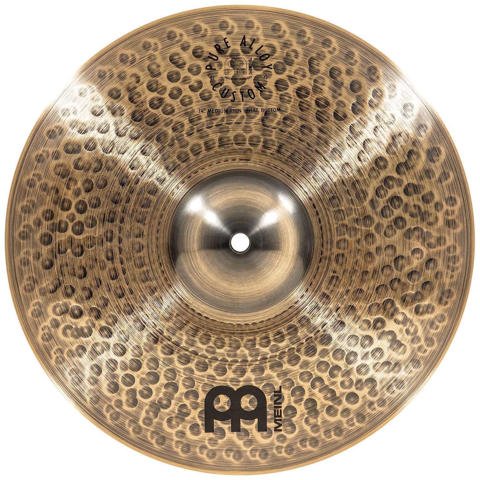 Meinl Cymbals - Meinl Cymbals PAC14MTH - 14 Pure Alloy Custom Medium Thin Hihat - 7