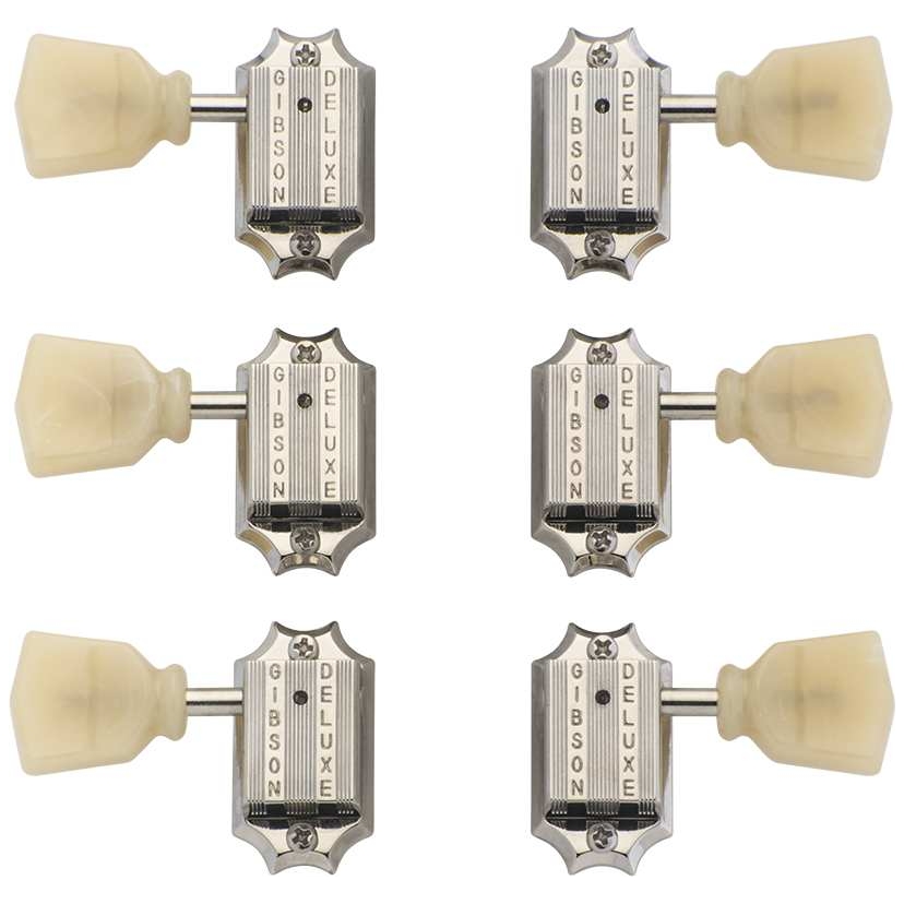 Gibson - Gibson PMMH-050 Vintage Nickel Machine Heads Yellow Buttons