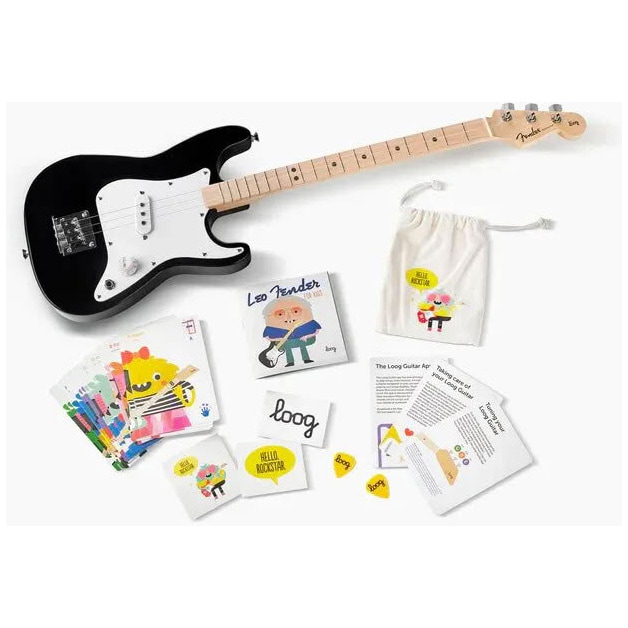  Mini Fender x loog Stratocaster Black 3