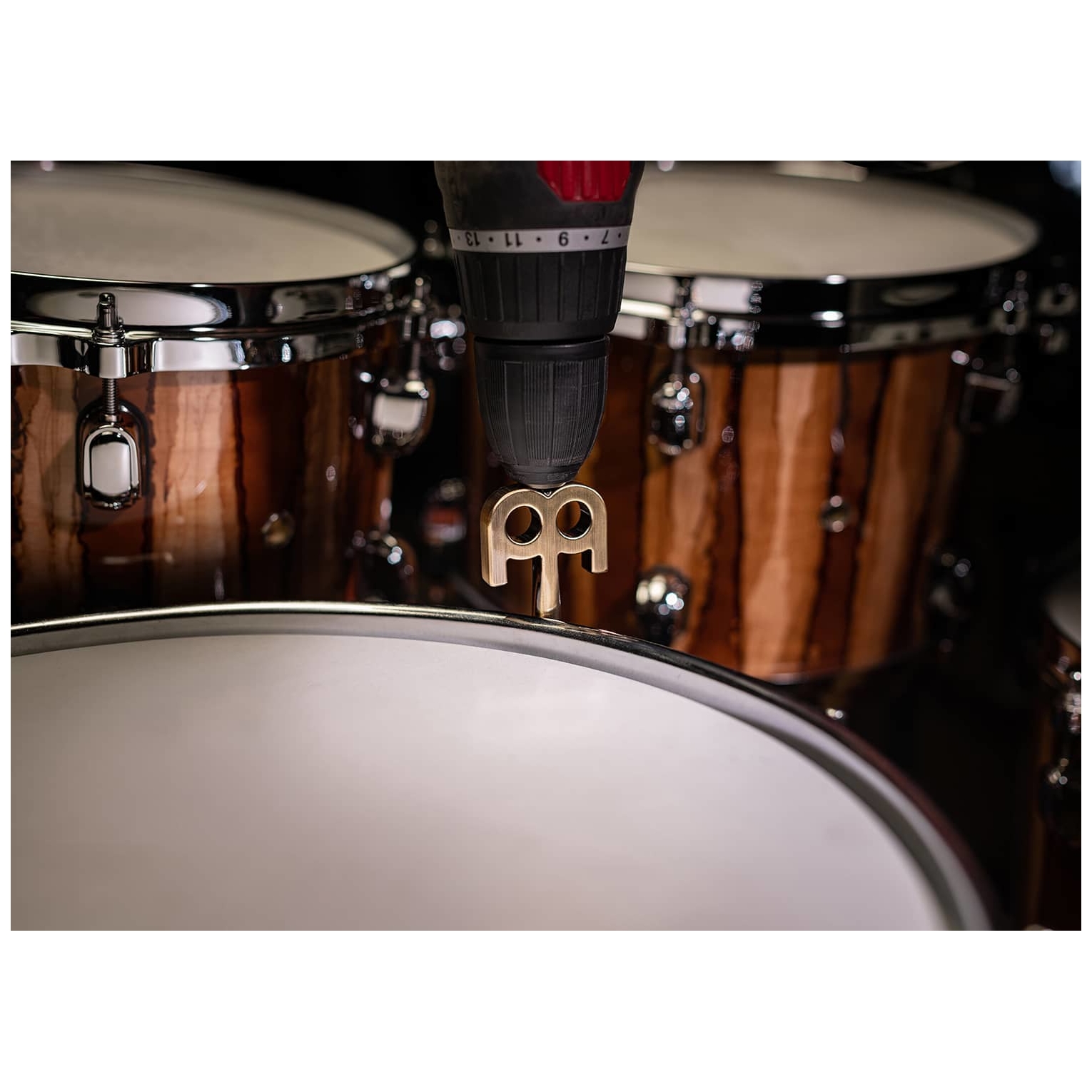 Meinl Stick Brush - Meinl Stick Brush SB510 Meinl Kinetic Drum Key, Antique Bronze Plate - 7