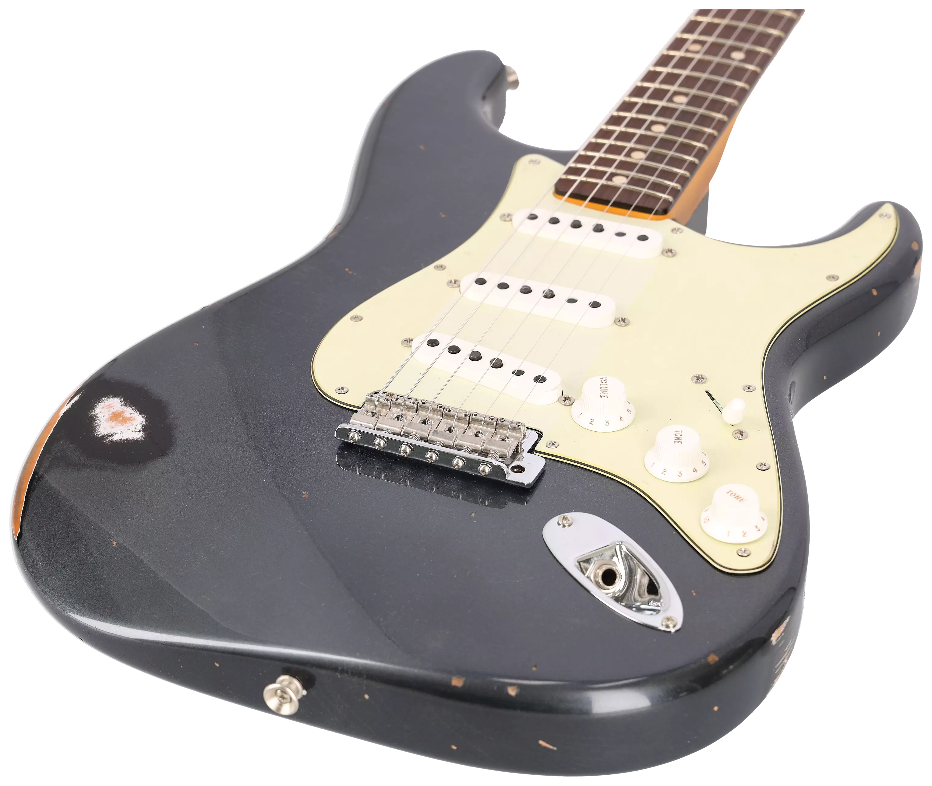 Fender Custom Shop 1963 Stratocaster Relic Aged Black Metallic 2