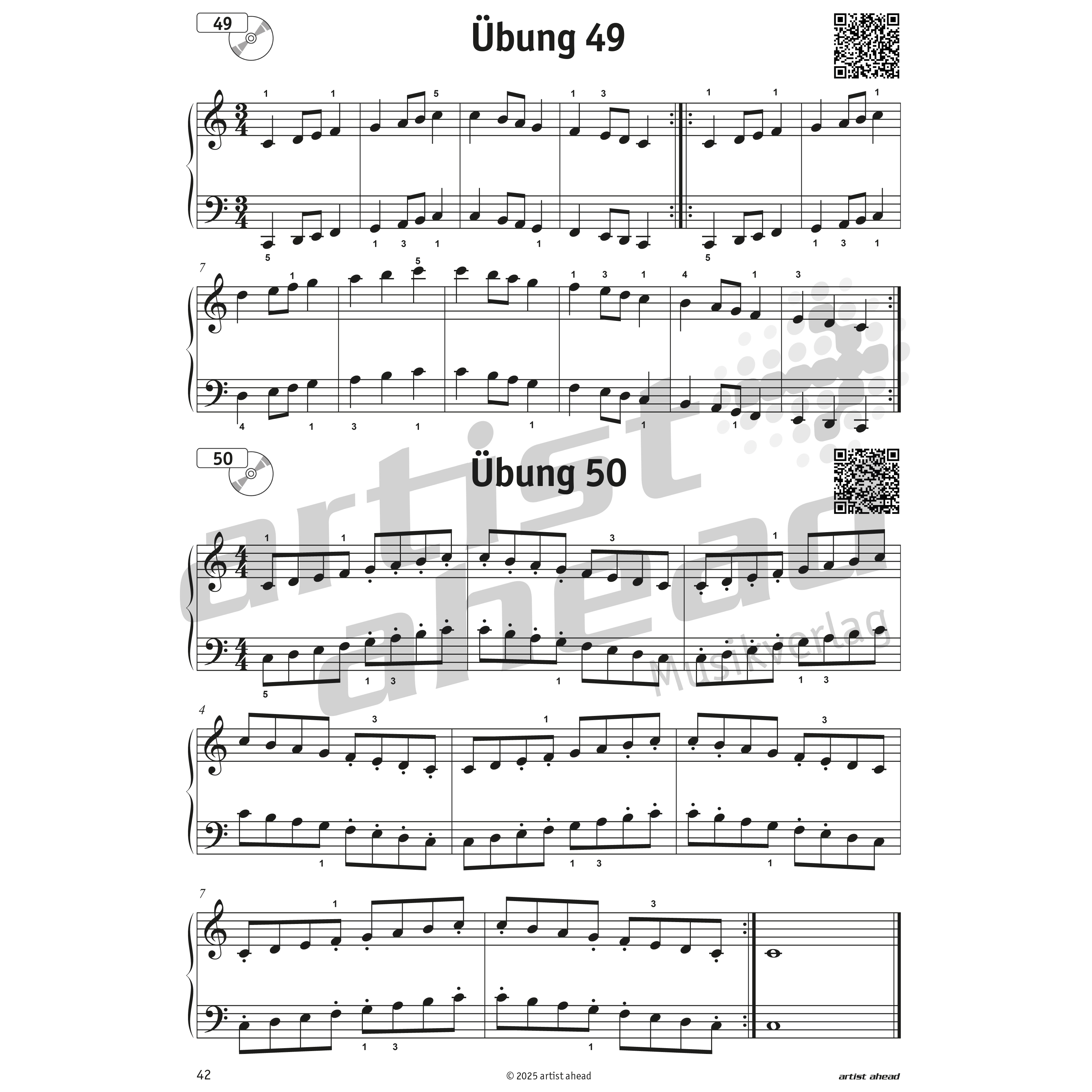 Artist Ahead 66 leichte Fingerübungen in C-Dur für Klavier - Elmar Mihm 11