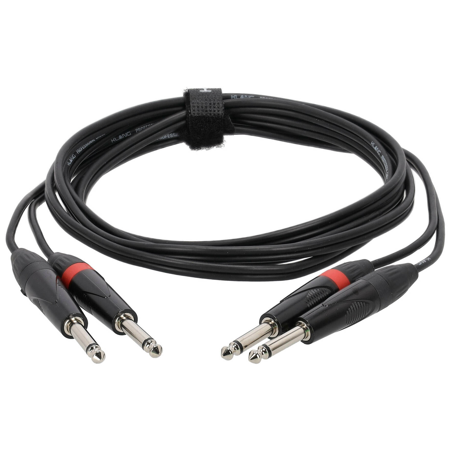 Klang Twin Audiokabel, 3 Meter 2x 6,3mm Klinke, male, mono - 2x 6,3mm Klinke, male, mono 1