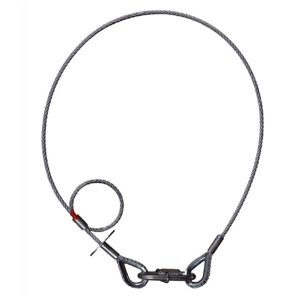 Adam Hall S 33060 SK Sicherungsseil 3 mm mit Fallbremse und Kettenglied - 0,6 m -