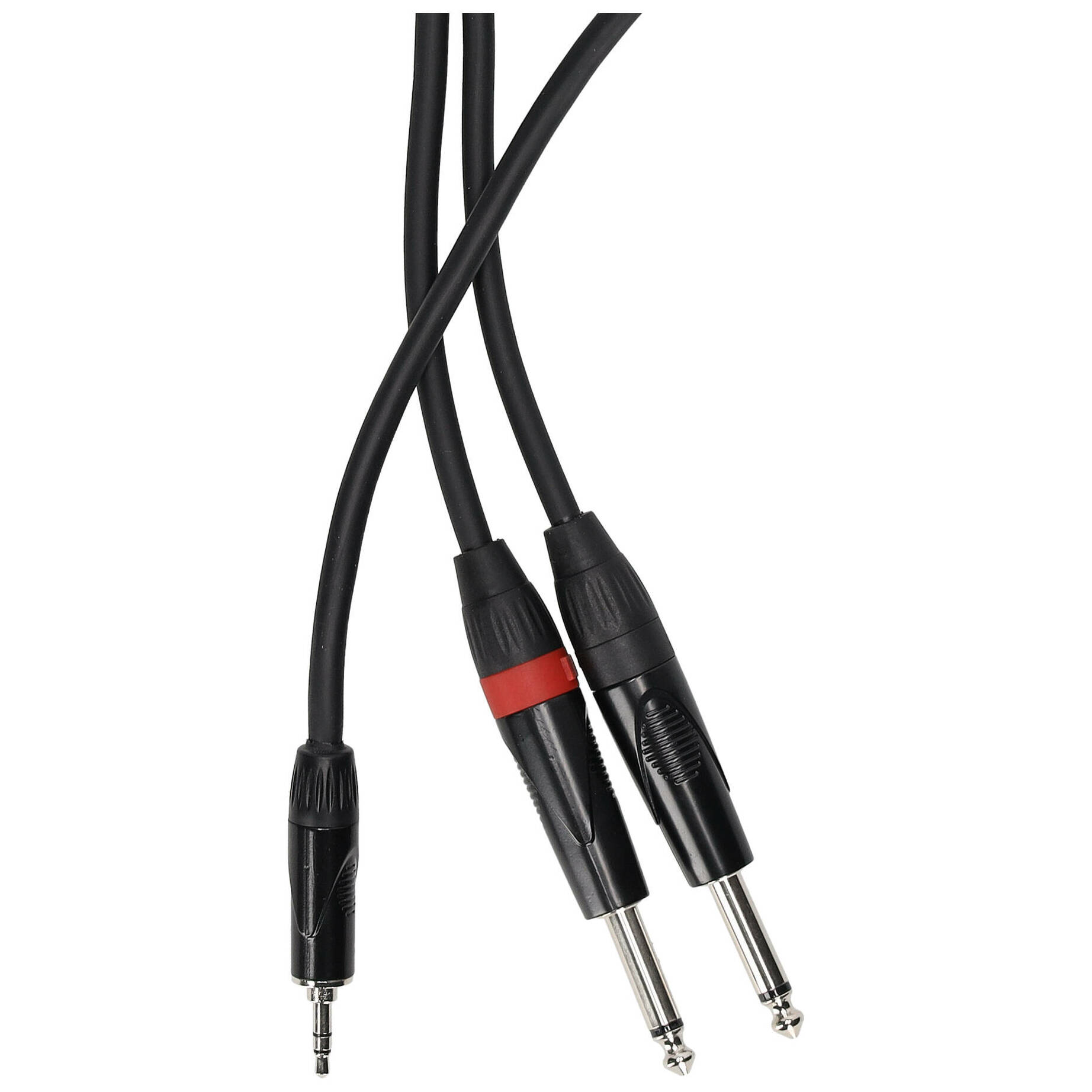Klang Y-Audiokabel, 3 Meter 3,5 mm Klinke, male, stereo - 2x 6,3 Klinke, male, mono 2