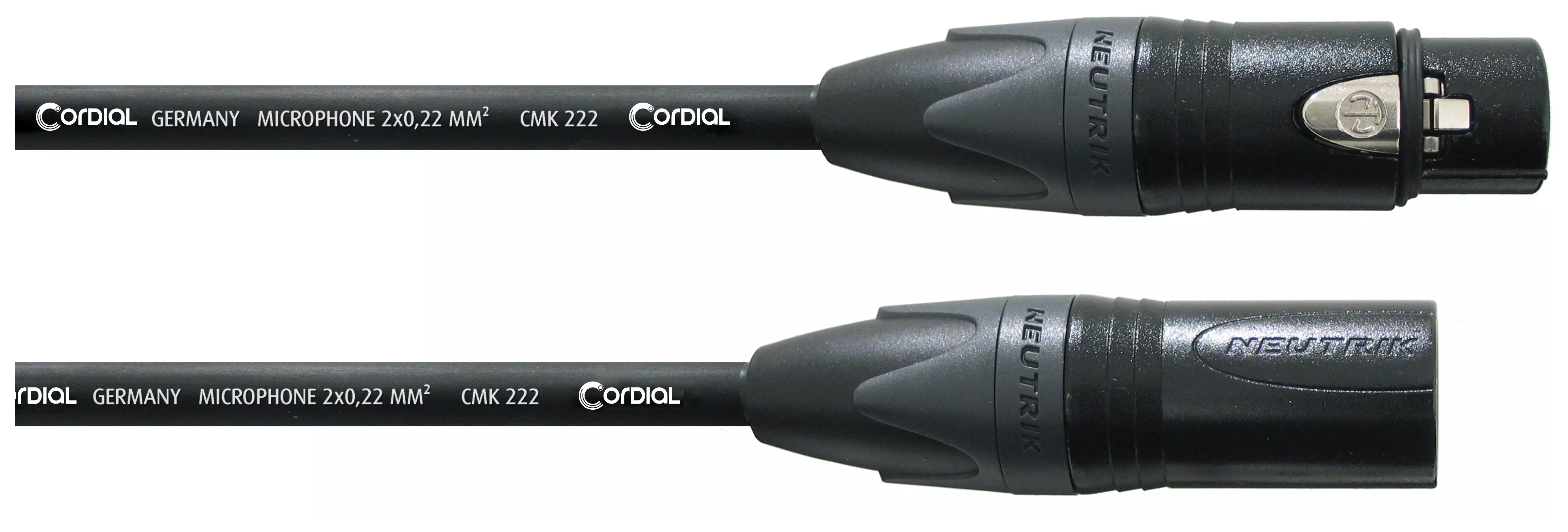 Cordial Mikrofonkabel CPM 10 FM - 10,0 m, NEUTRIK XLR female / XLR male, schwarz