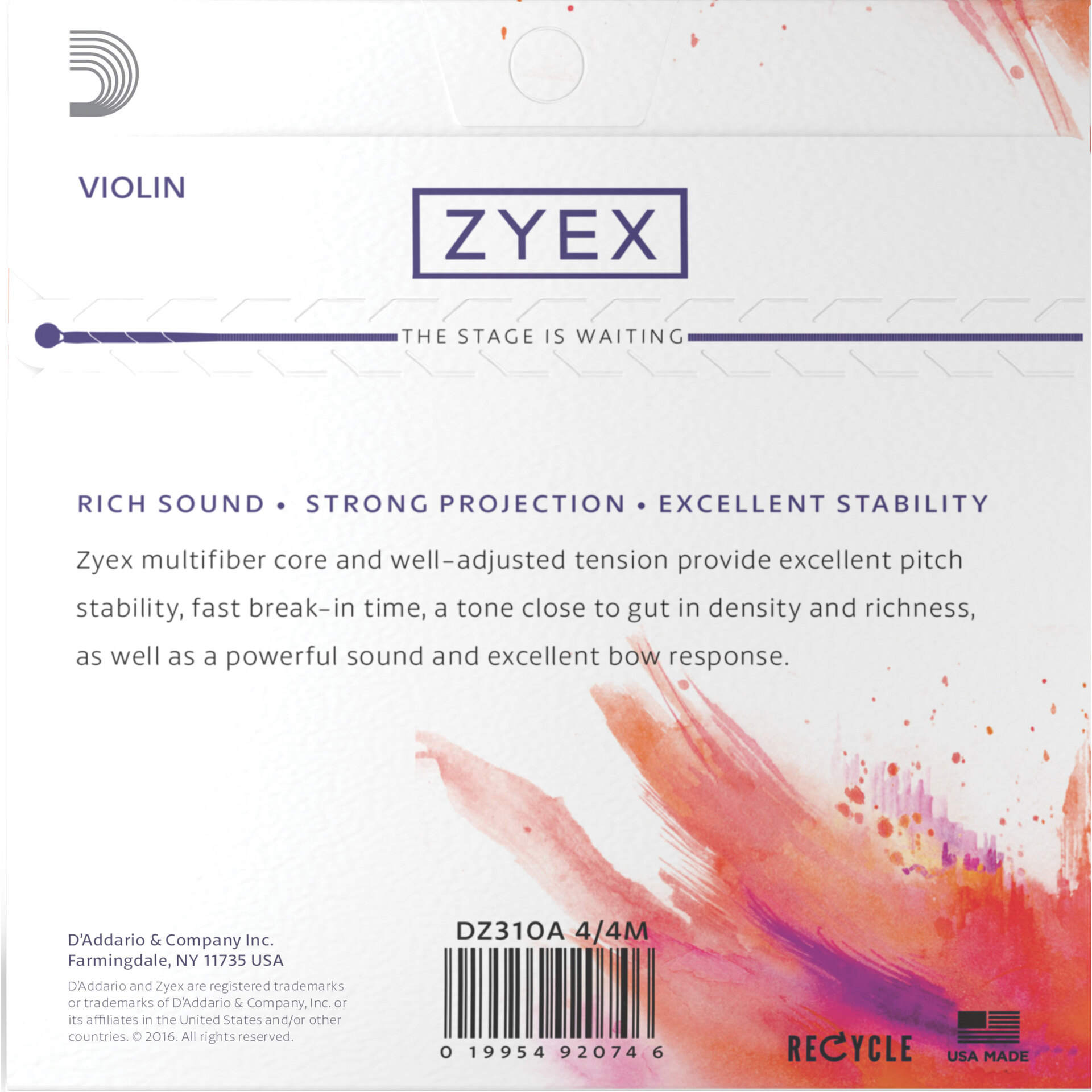 D’Addario Zyex DZ310S 4/4M 1