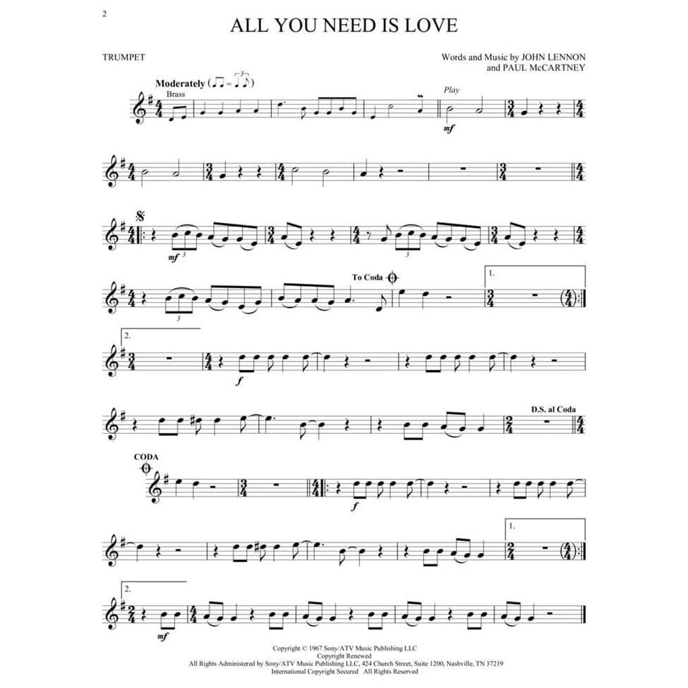 Hal Leonard The Beatles - Trumpet 4