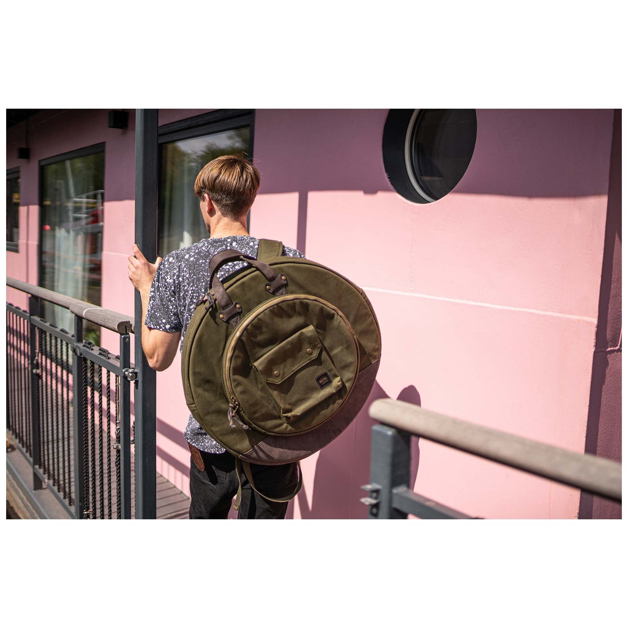 Image of Meinl cymbals mwc22gr 22 canvas collection cymbal bag  forrest green 10028395 5