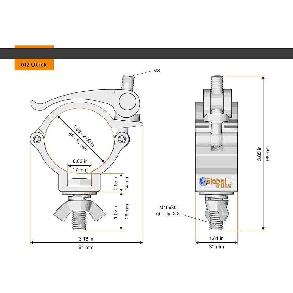 Global Truss Half Coupler Small Quick 1