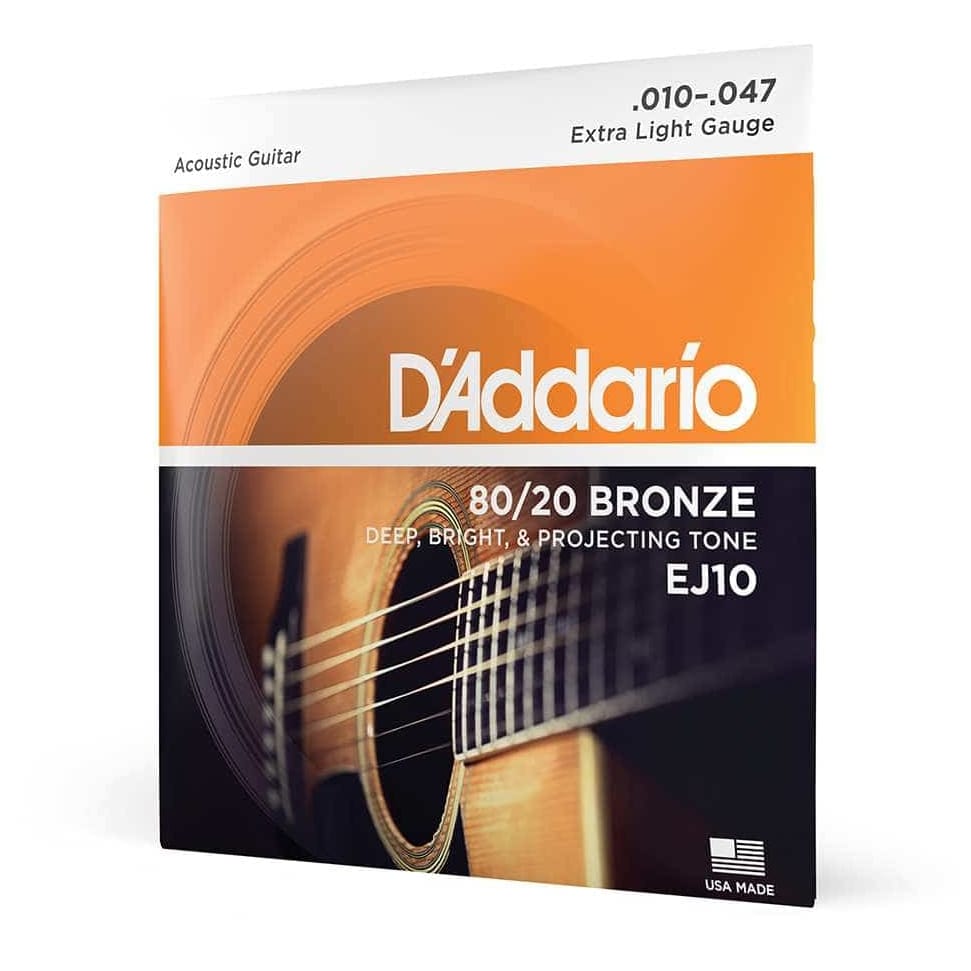 D’Addario - D’Addario EJ10 - Acoustic 80 20 Bronze 010-047 - 4