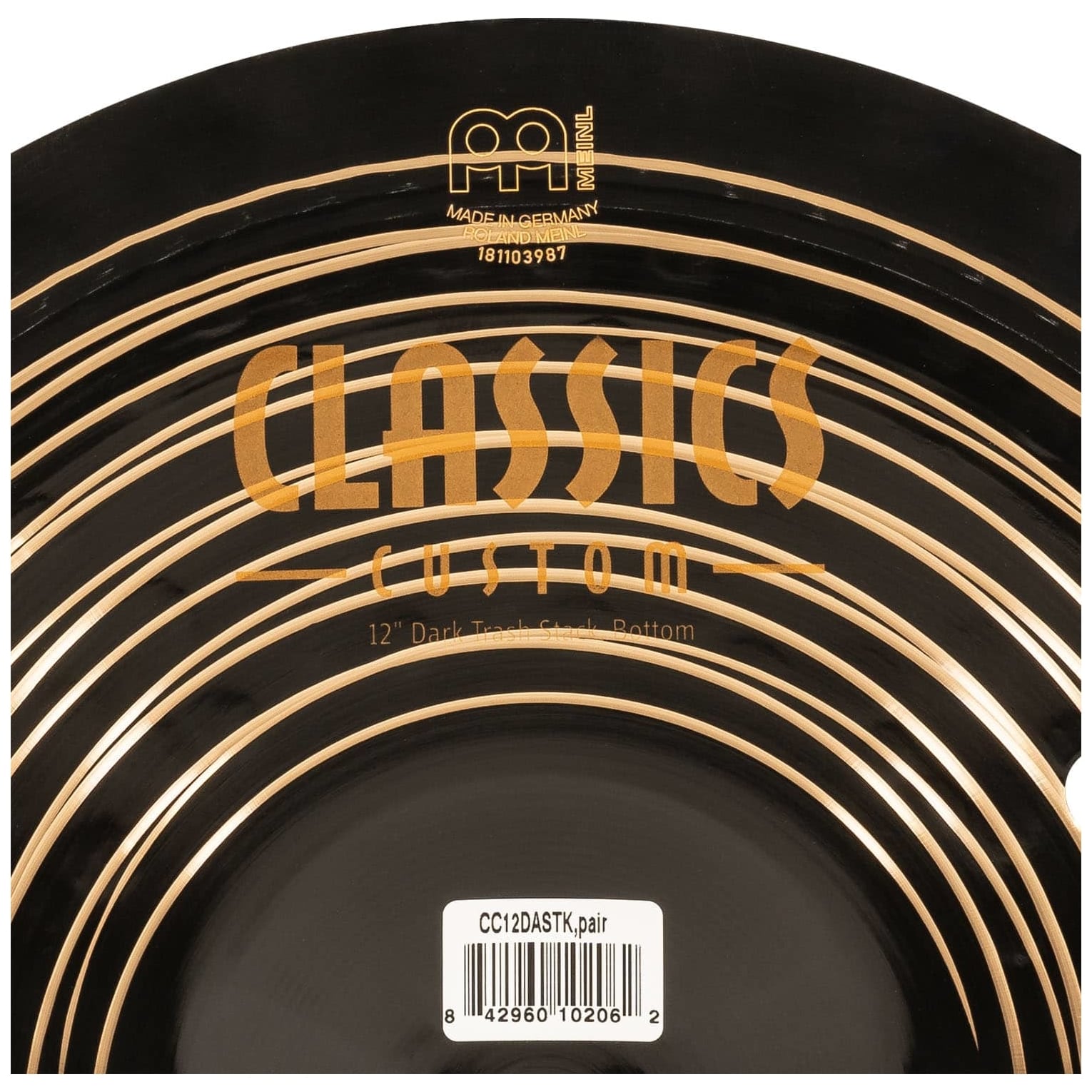 Meinl Cymbals - Meinl Cymbals CC-12DASTK - 12 Classics Custom Dark Trash Stack - 6
