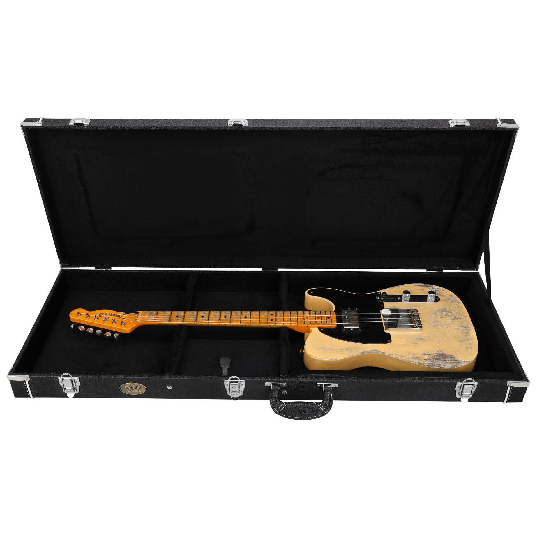 Chicago Classic E-Gitarre Rechteckkoffer Large Schwarz 2