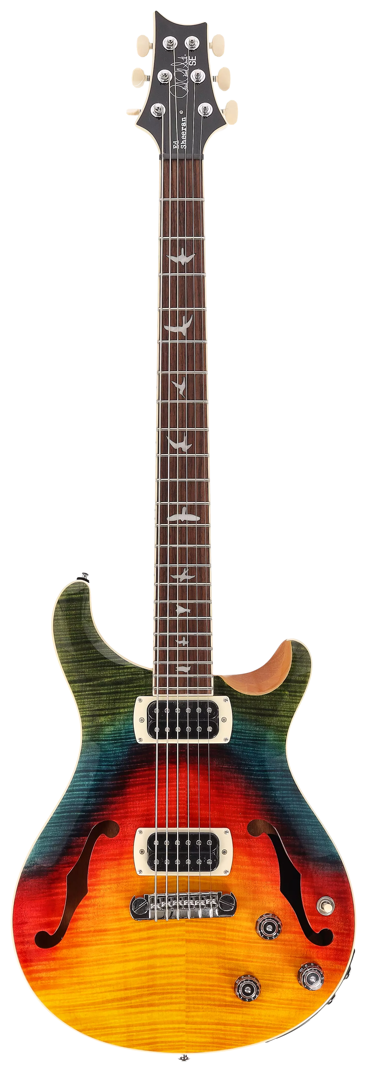 PRS SE Ed Sheeran Flat Back Hollowbody I Baritone Piezo Kaleidoscope