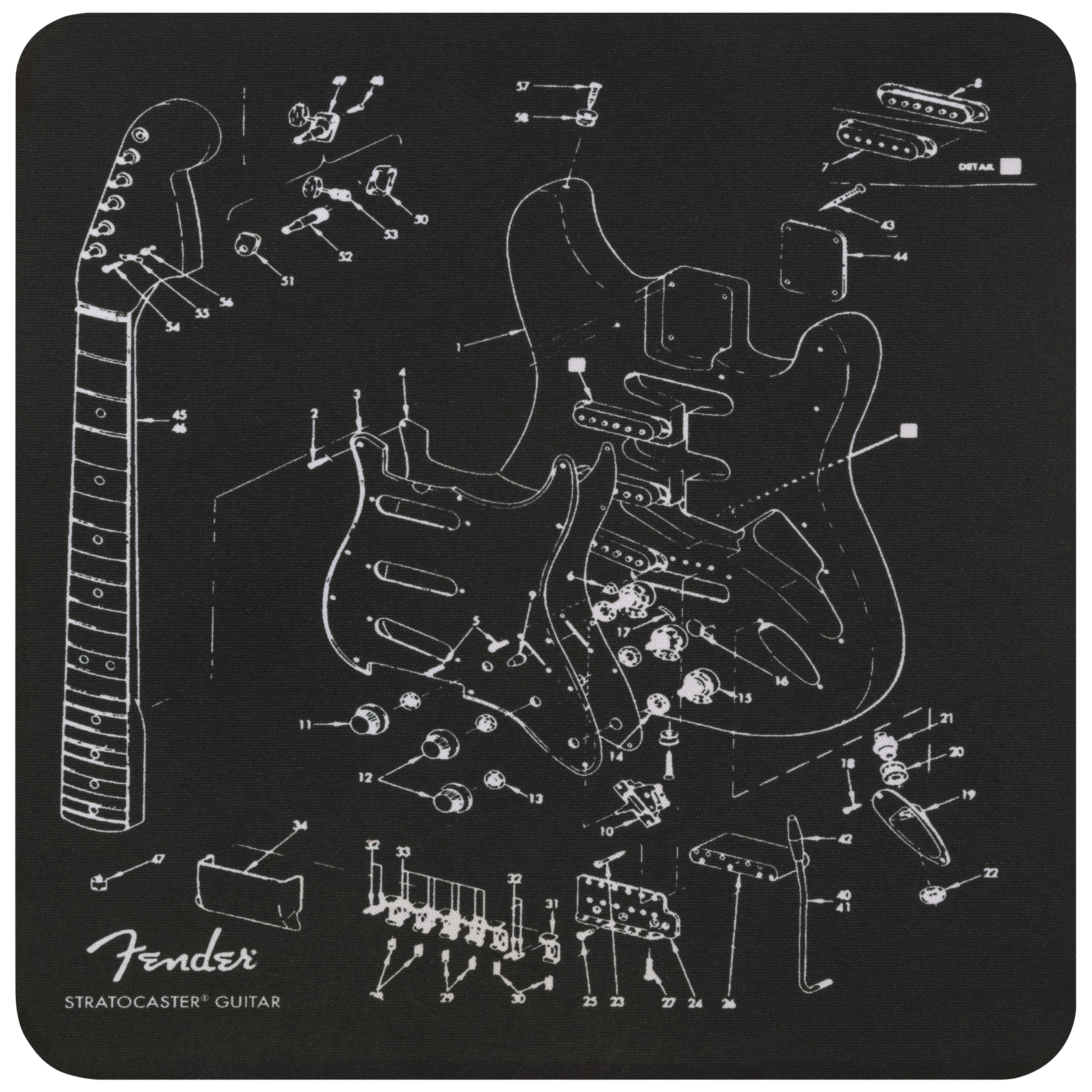 Fender Mousepad Exploded Strat