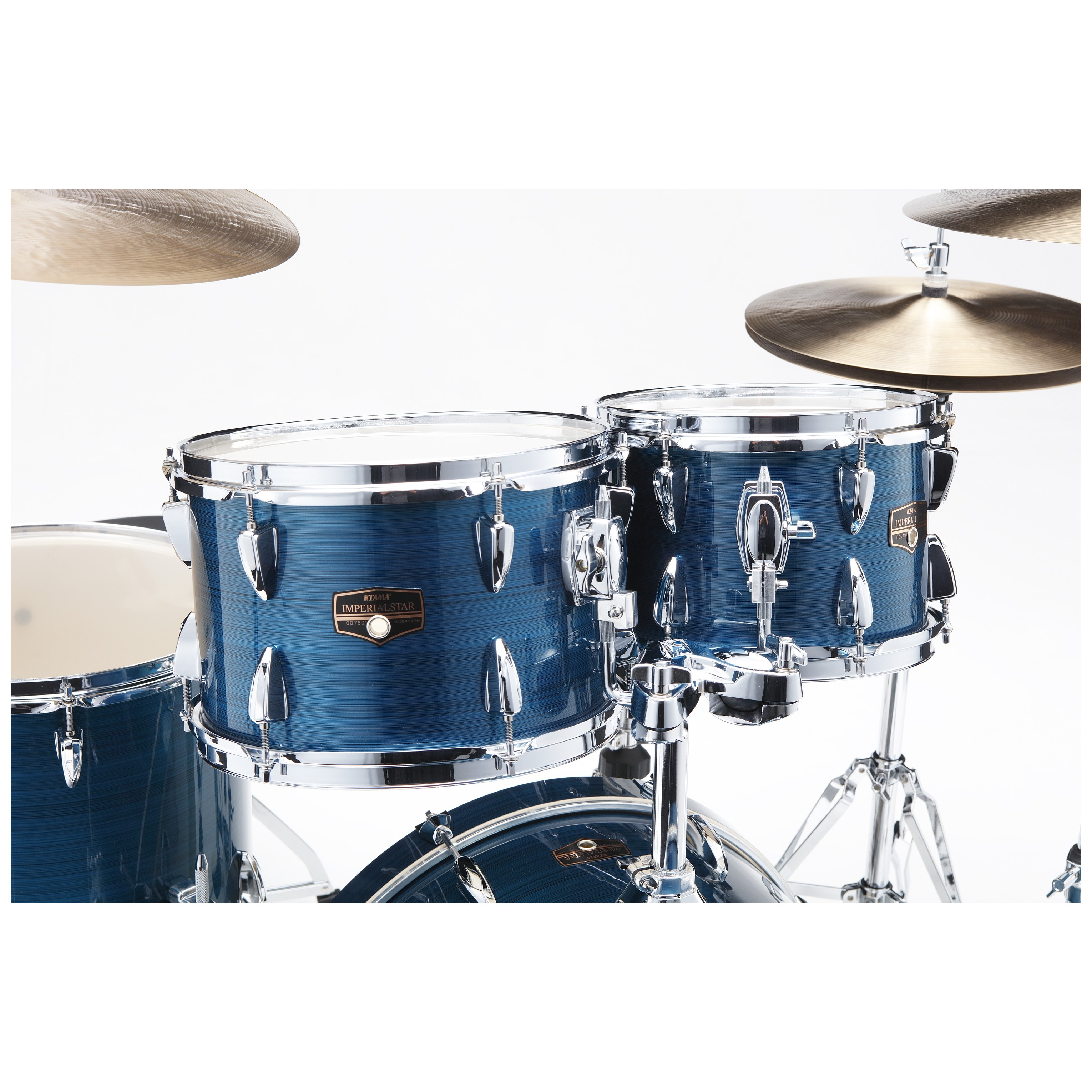 Tama IP50H6W-HLB Imperialstar Drumset 5 teilig - Hairline Blue/Chrom HW + MEINL Cymbals HCS Bronze 2