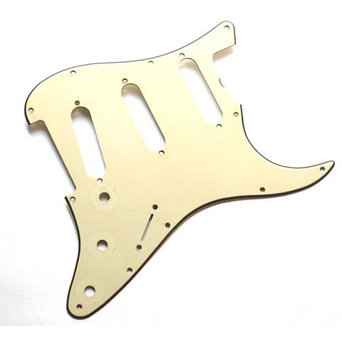 GuitarSlinger Products Pickguard 62 SC 3 Ply, Parchment