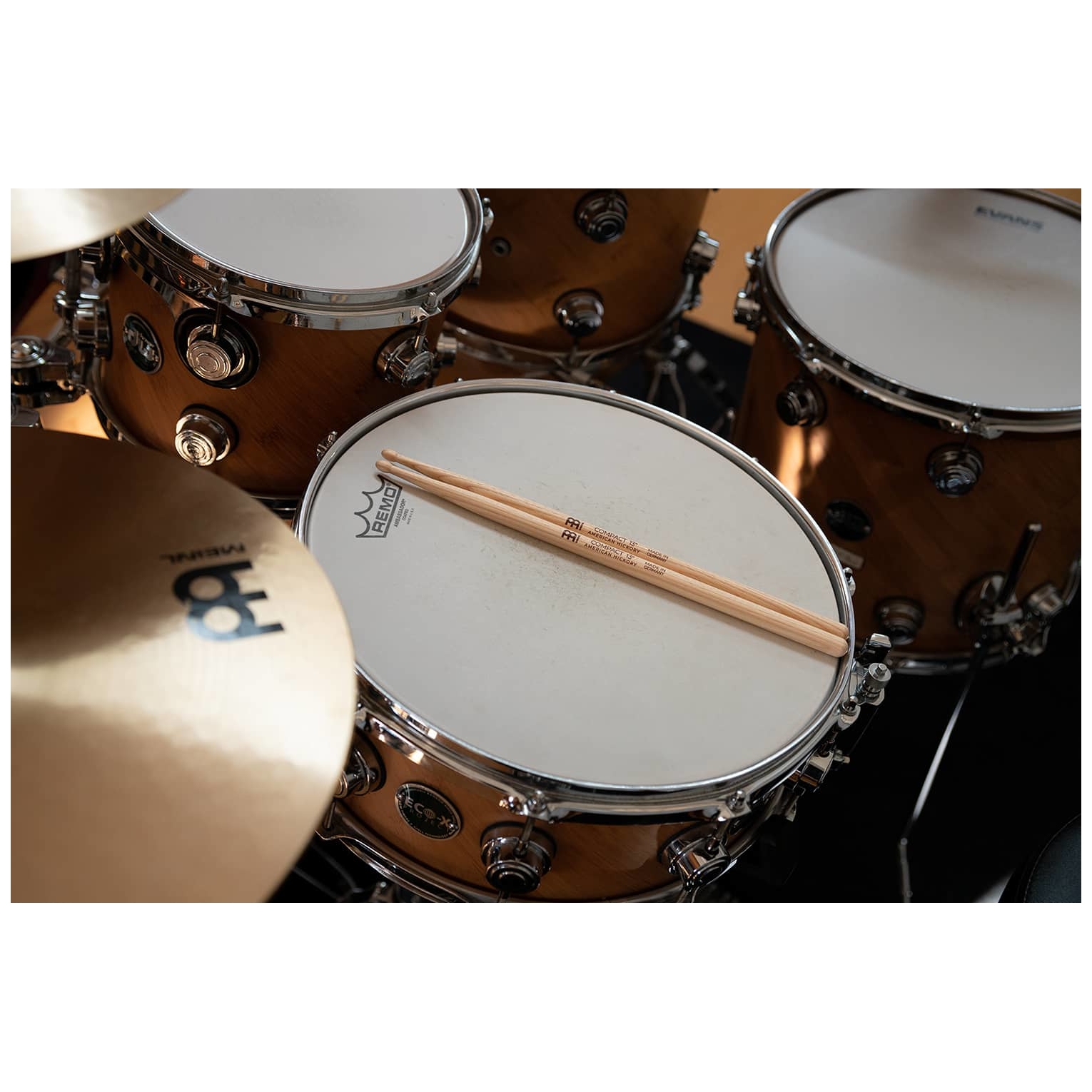 Meinl Stick Brush - Meinl Stick Brush Compact 13 Drumstick American Hickory - 10
