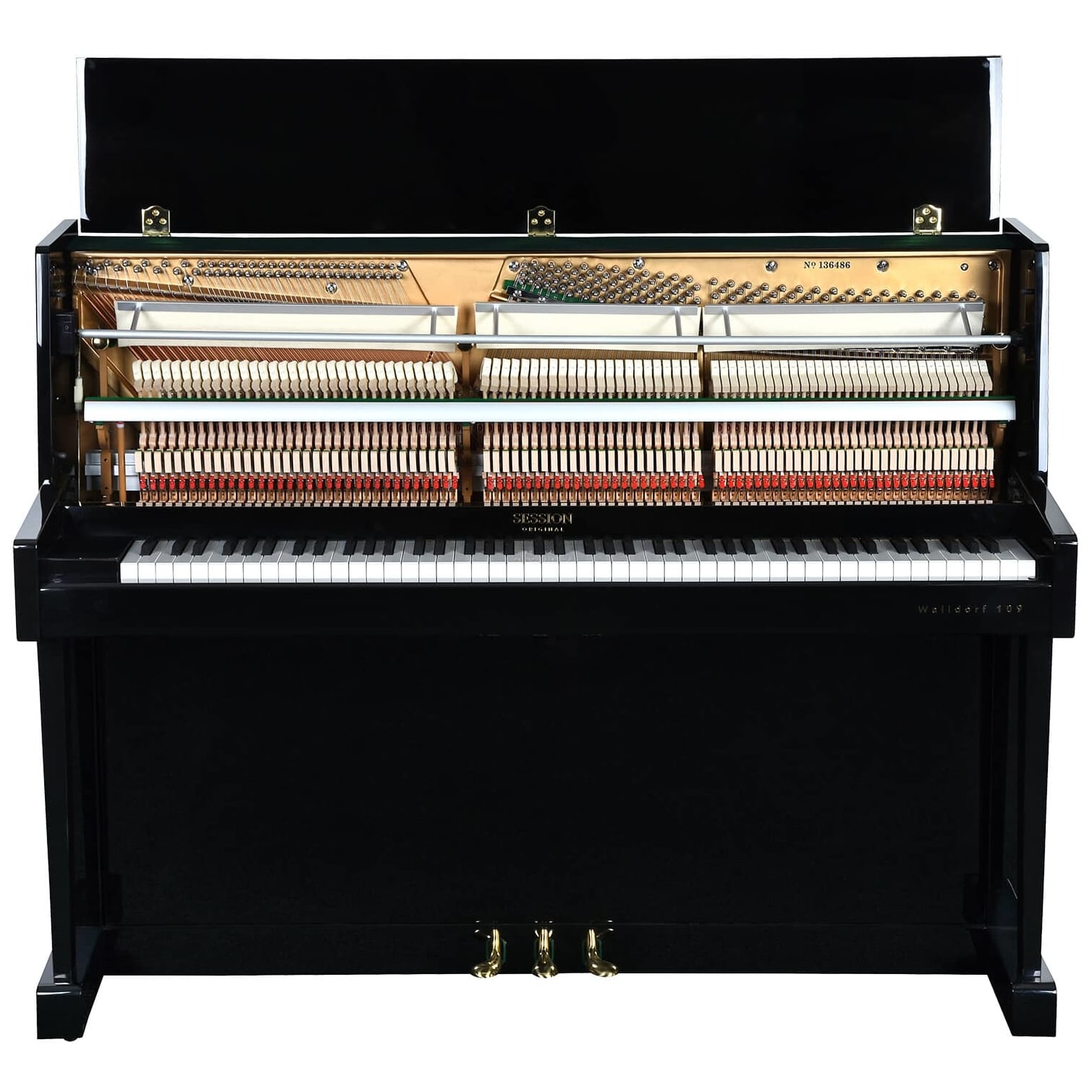 Session Original - Session Original Frankfurt 122 Klavier Schwarz Hochglanz mit Silent System - 2