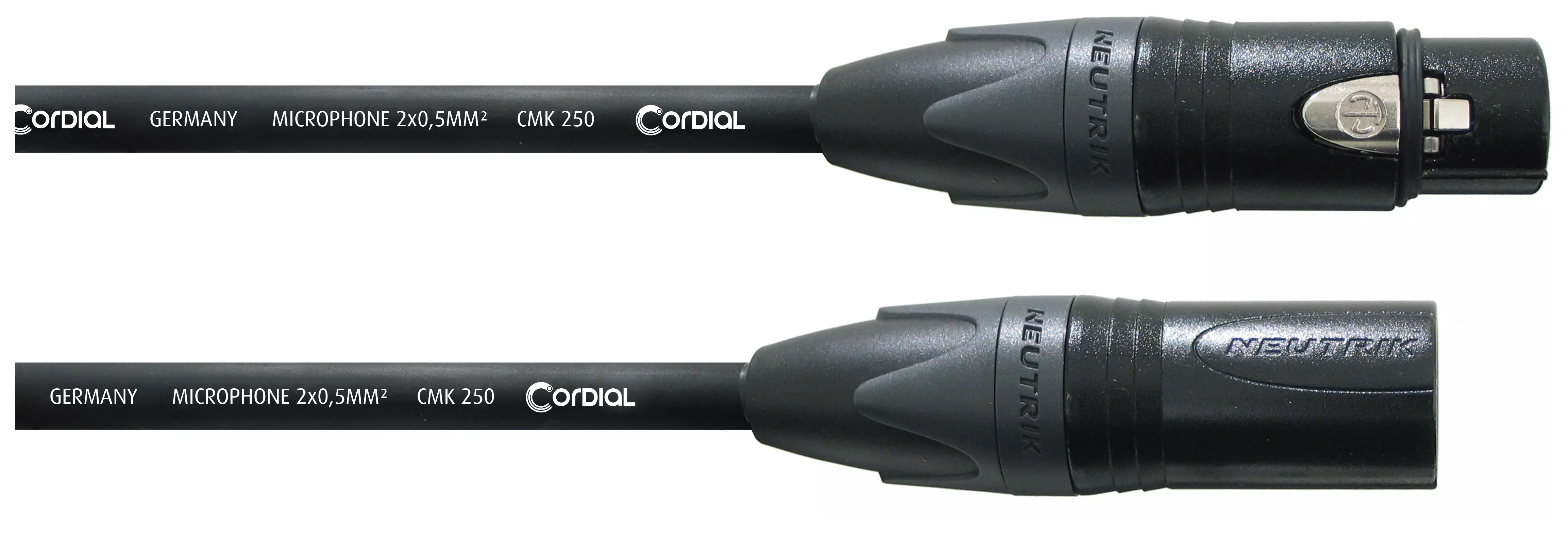 Cordial Mikrofonkabel CSM 5 FM-GOLD 250 - 5 m / CMK 250 / NEUTRIK XLR female  / XLR male / gold 1