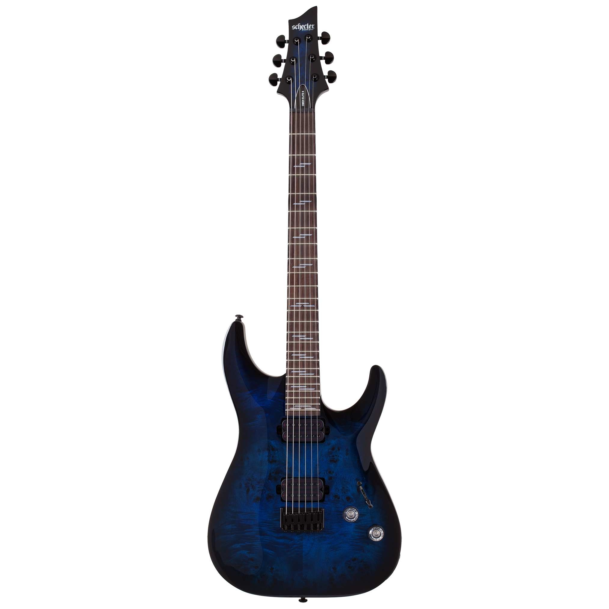 Schecter - Schecter Omen Elite 6 See Thru Blue Burst