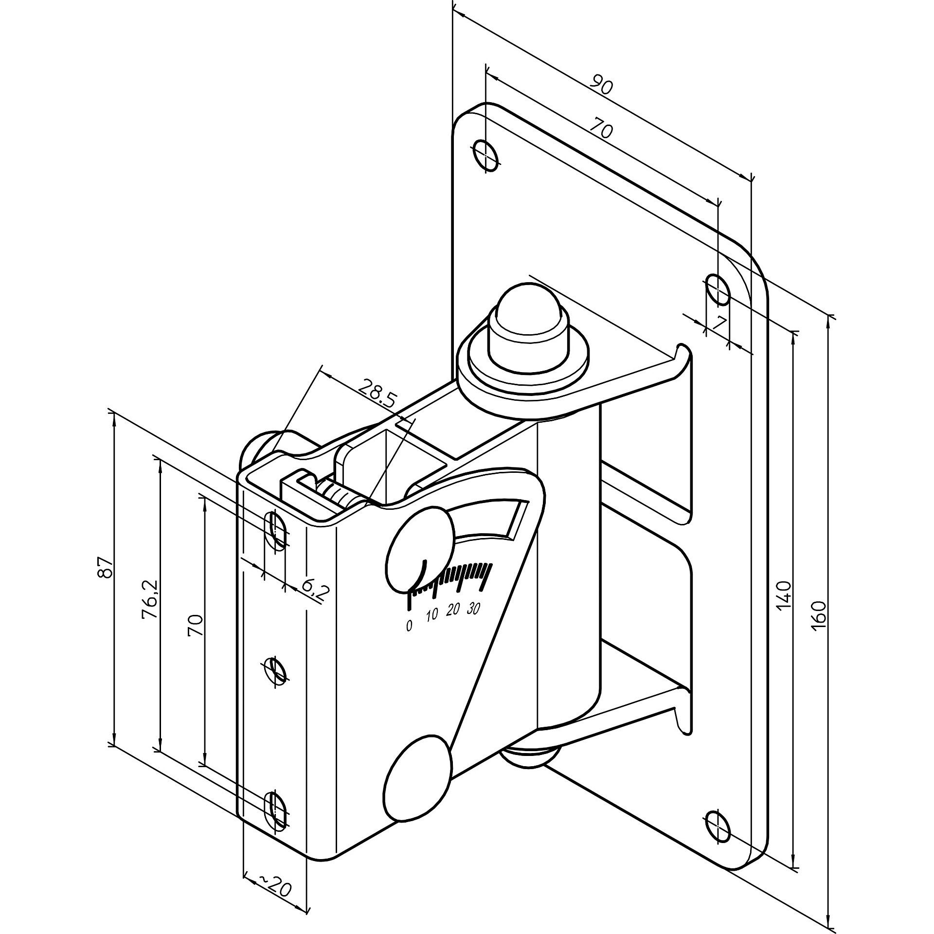 König & Meyer 24471 Speaker wall mount 1